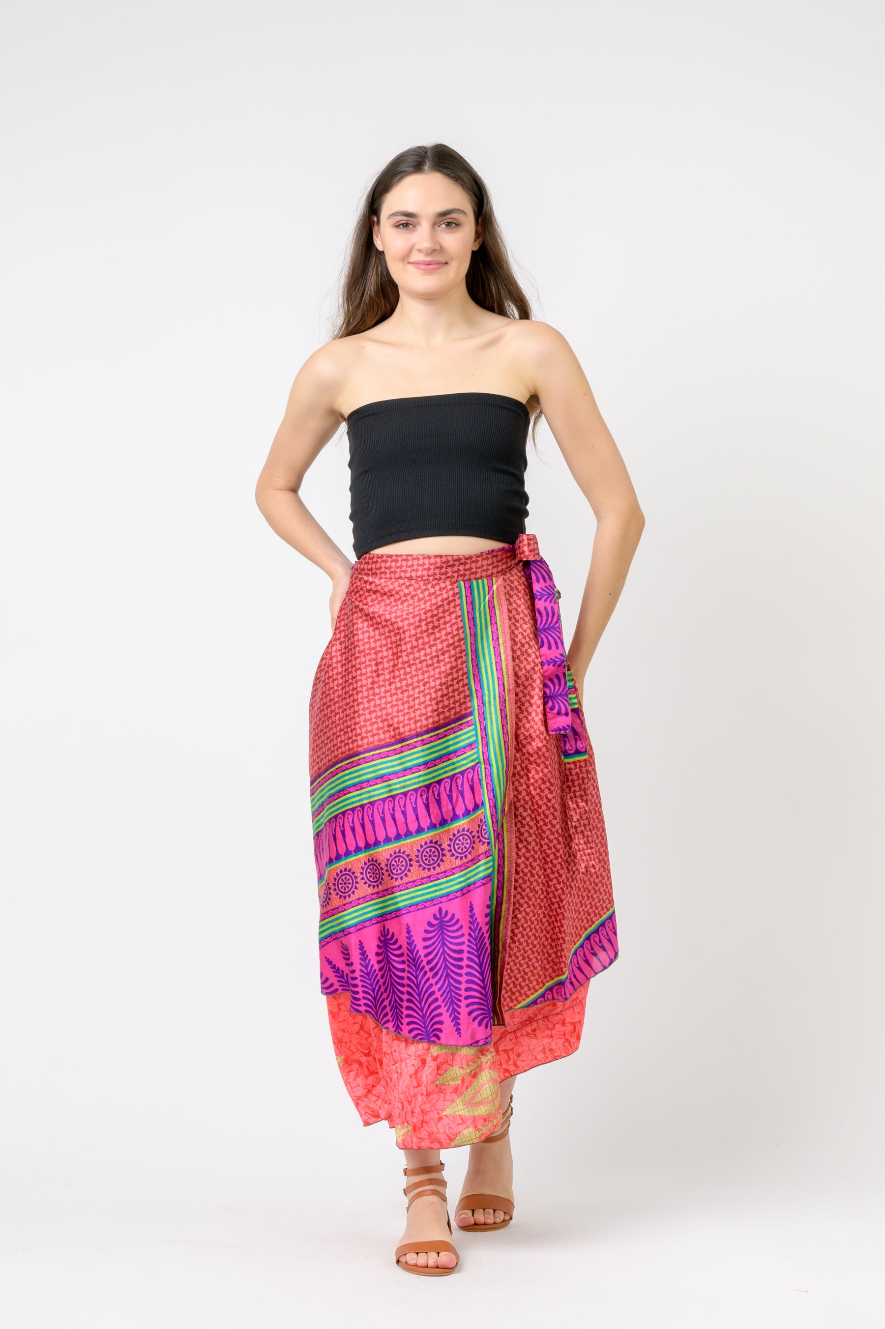 Rhea Printed Wrap Skirt
