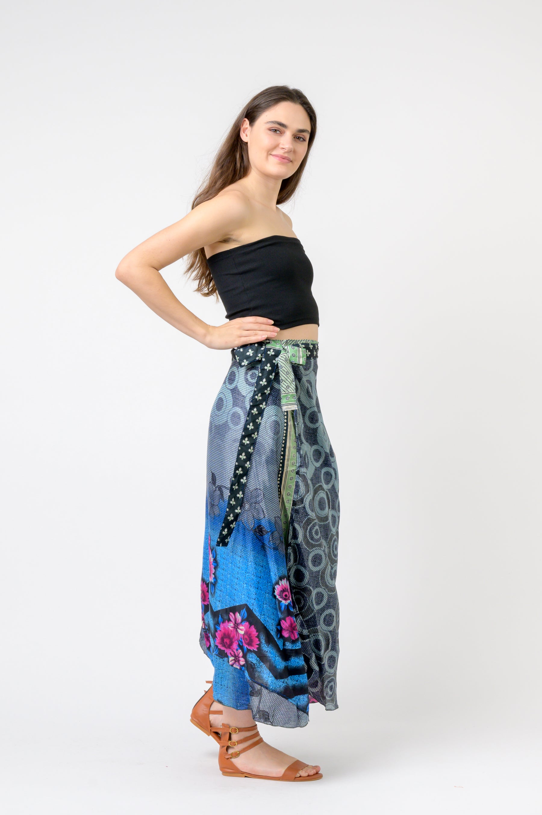 Rhea Printed Wrap Skirt