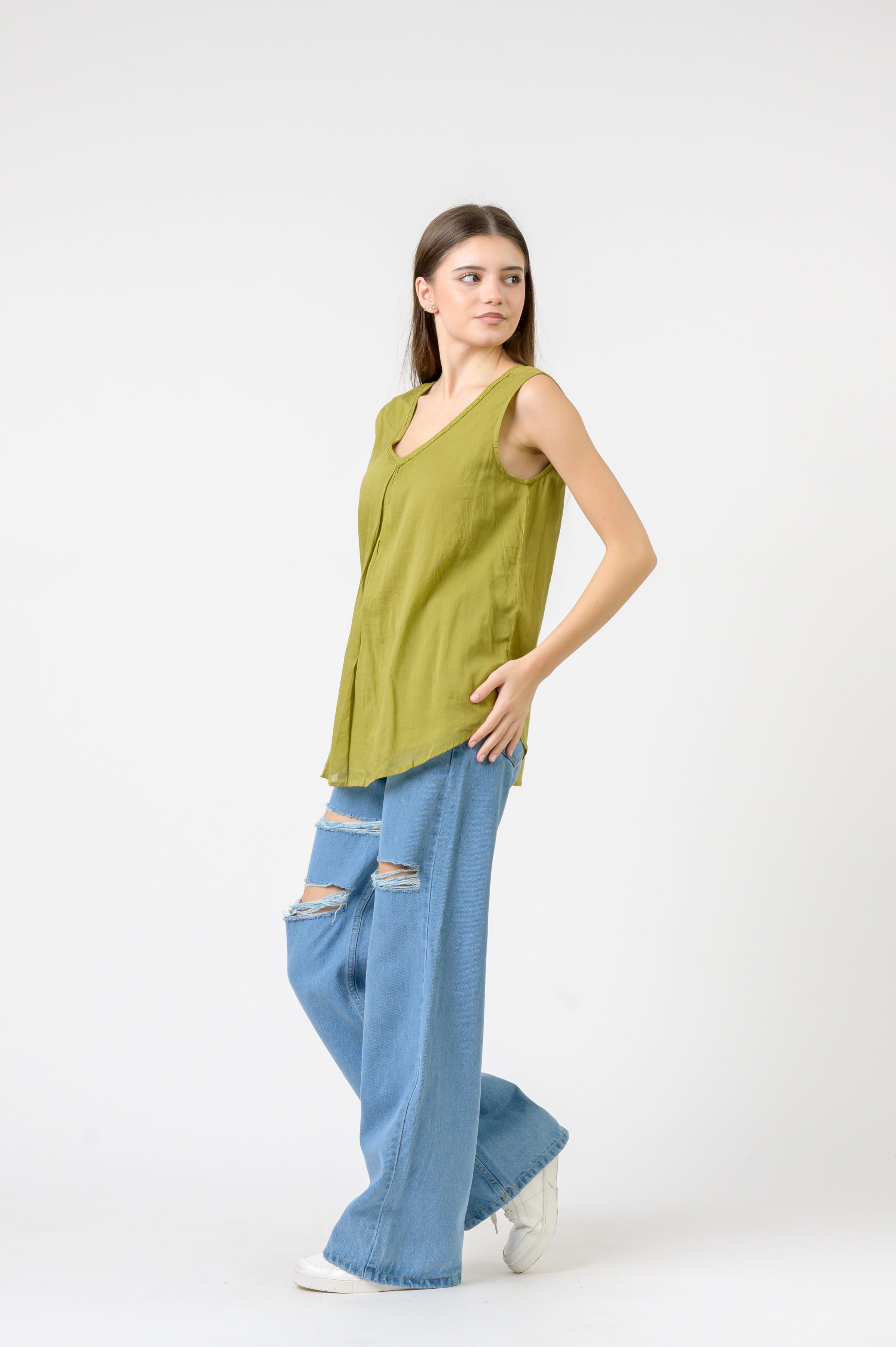 Rhea Meher Print Sleeveless Top