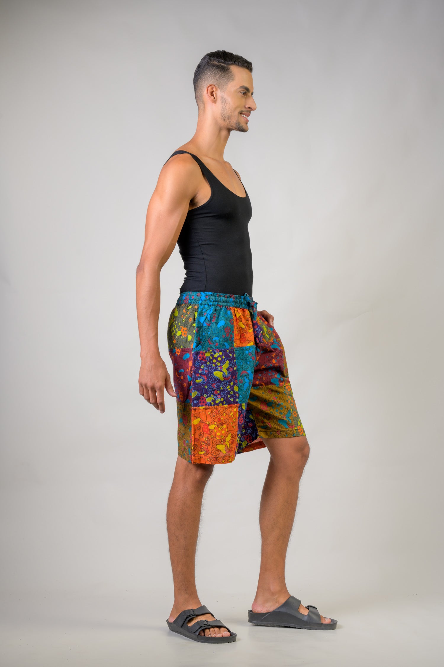 Rhea Colorful Mushroom Patches Shorts Multicolor / Small