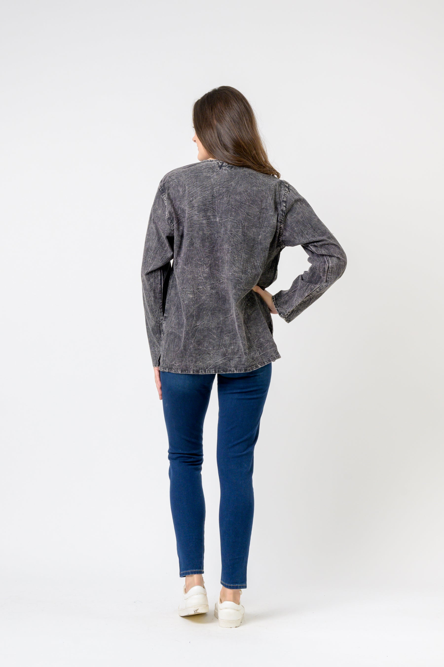 Rhea Button V-Neck Shirt