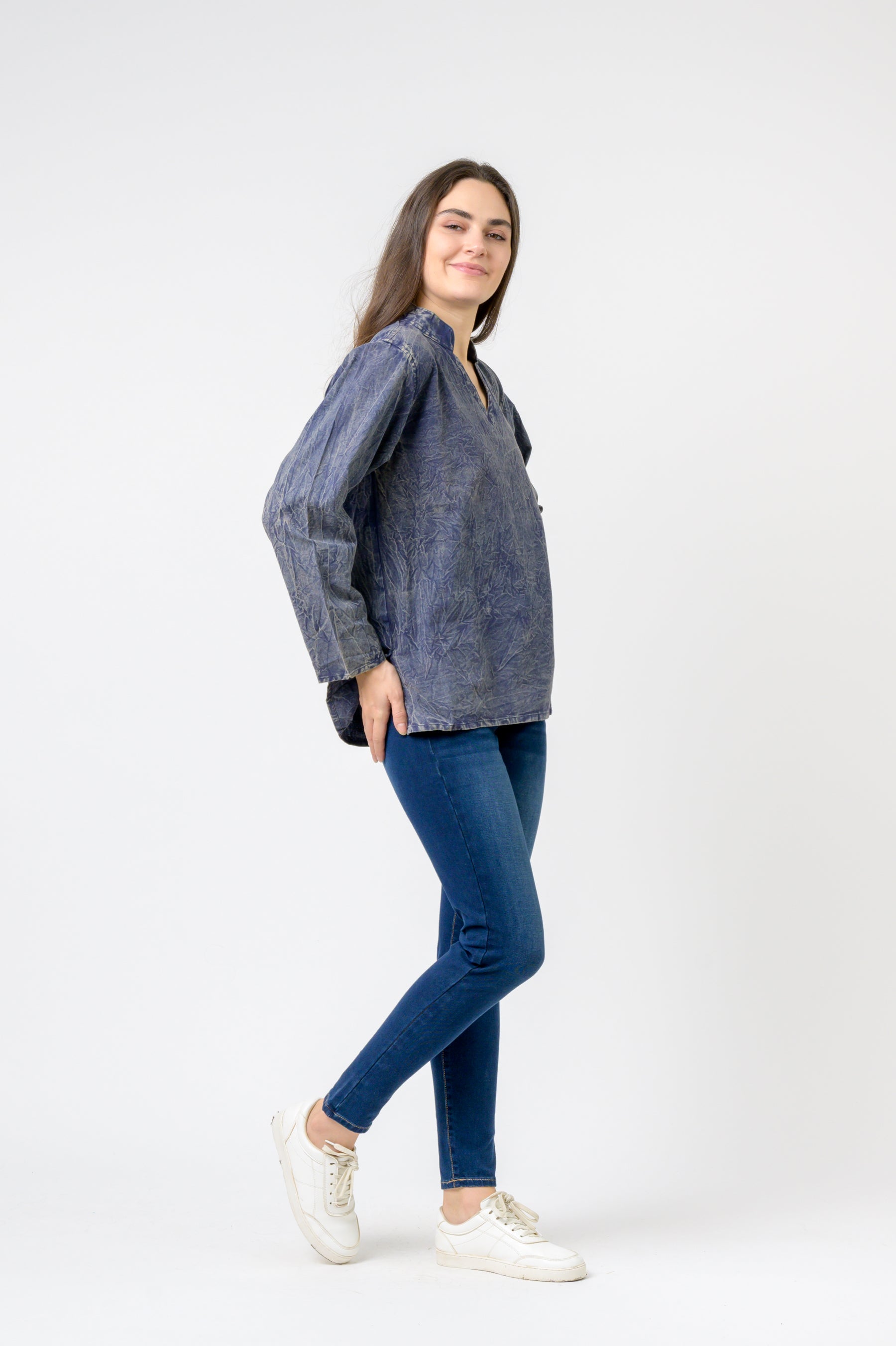 Rhea Button V-Neck Shirt