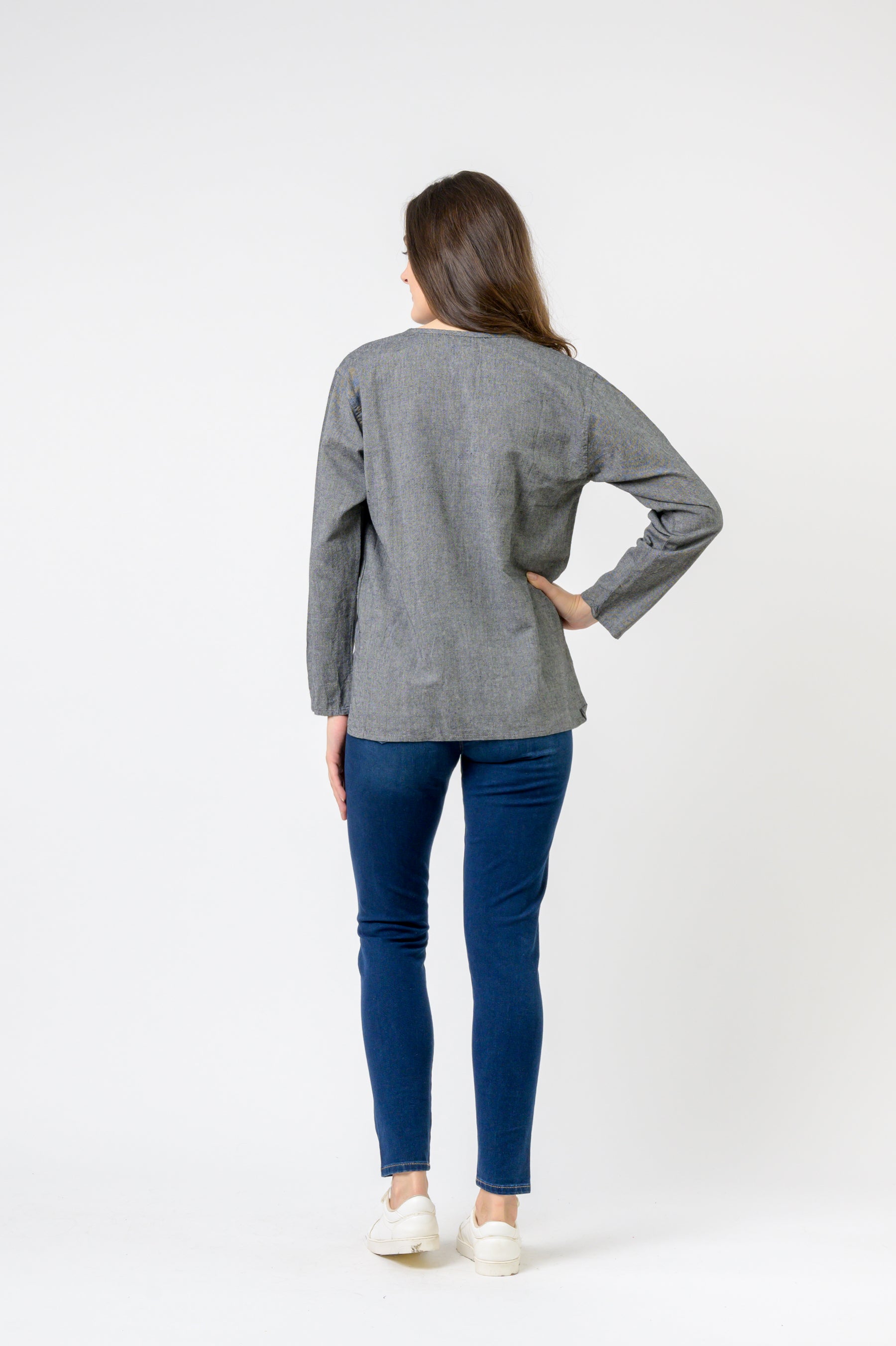 Rhea Button V-Neck Shirt