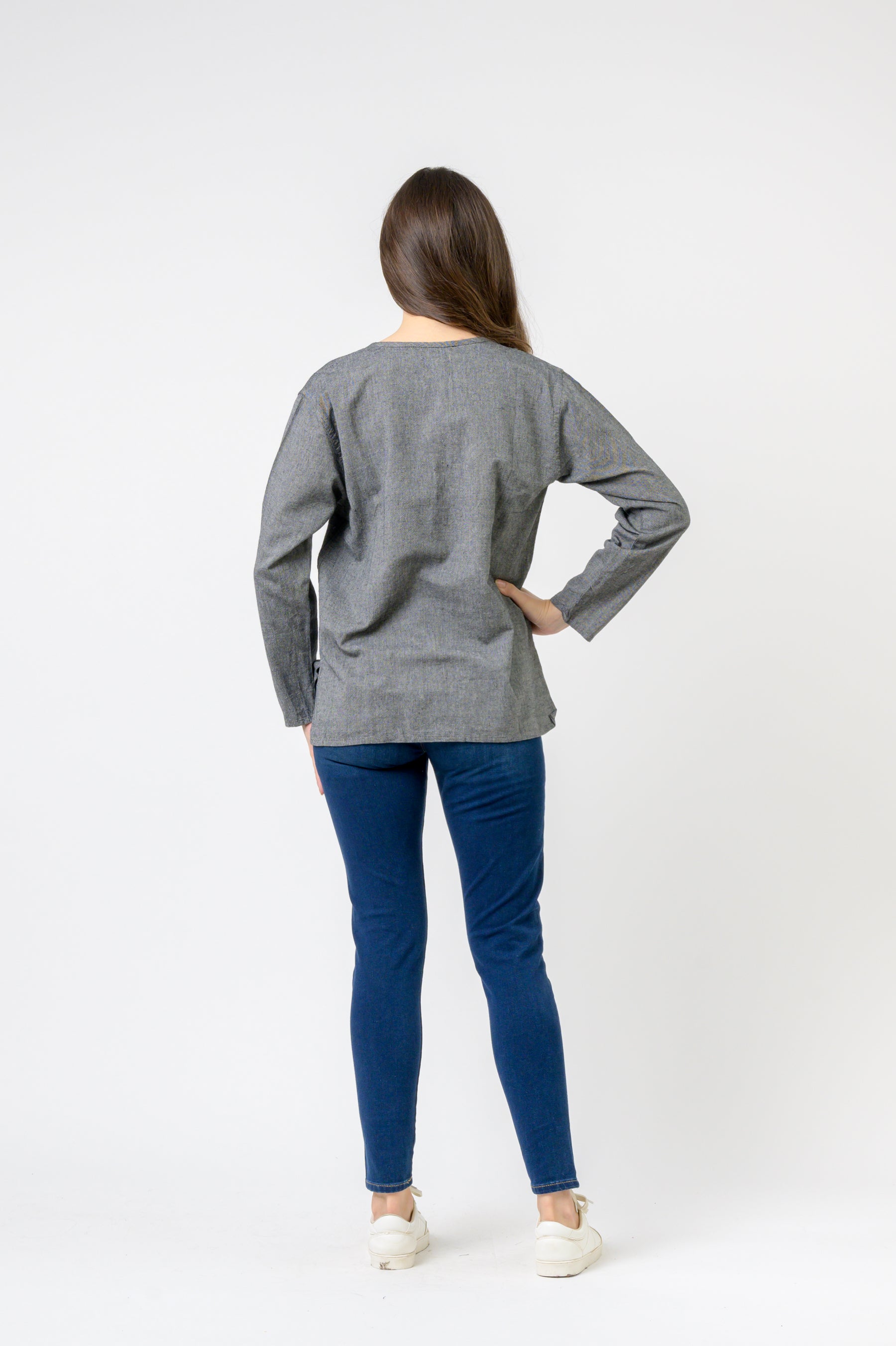 Rhea Button V-Neck Shirt