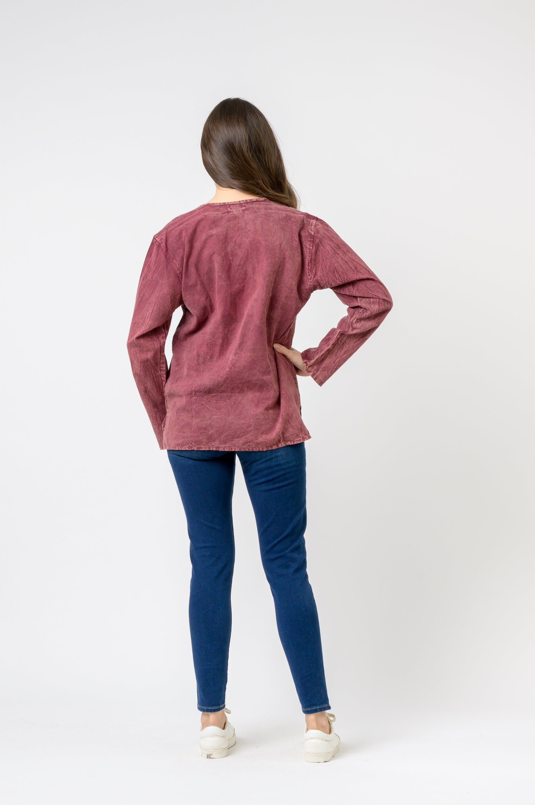 Rhea Button V-Neck Shirt