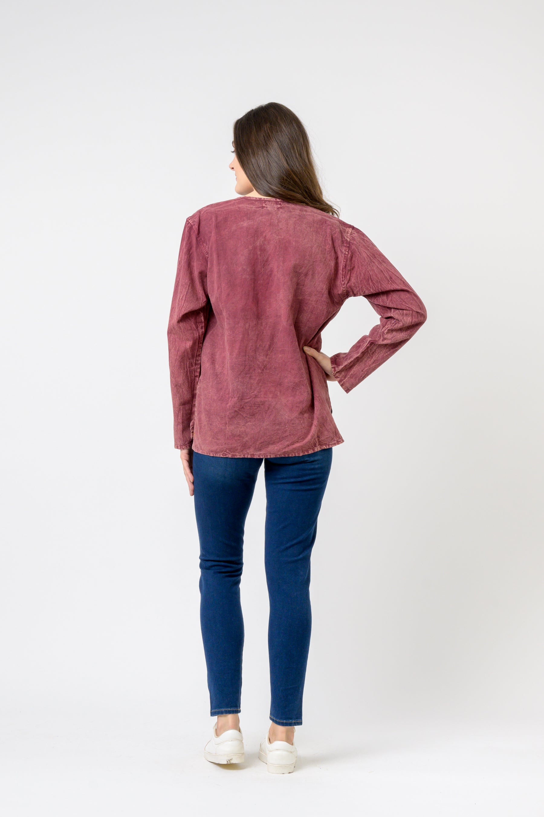 Rhea Button V-Neck Shirt