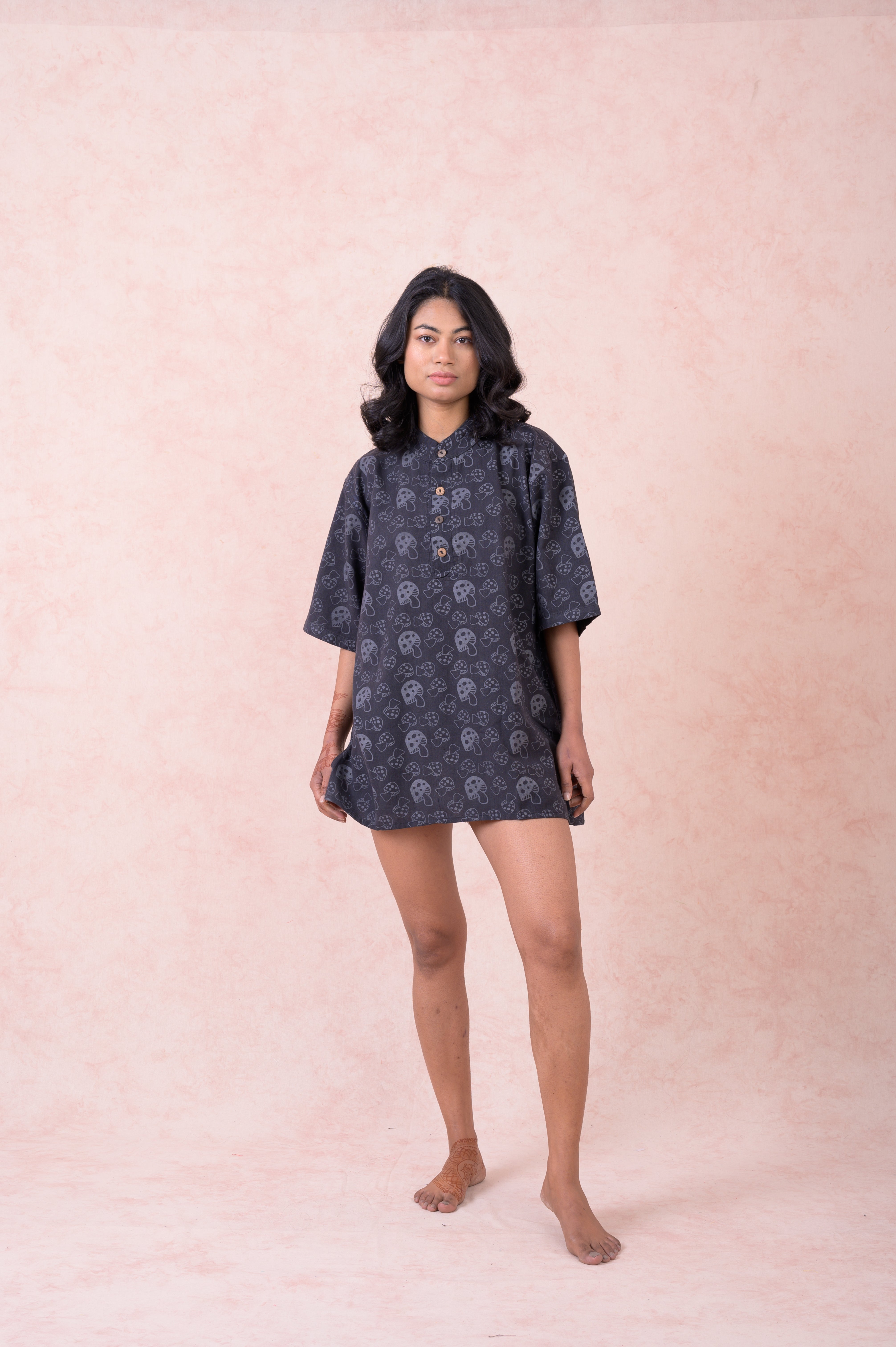 Rhea Mushroom Print Shirt