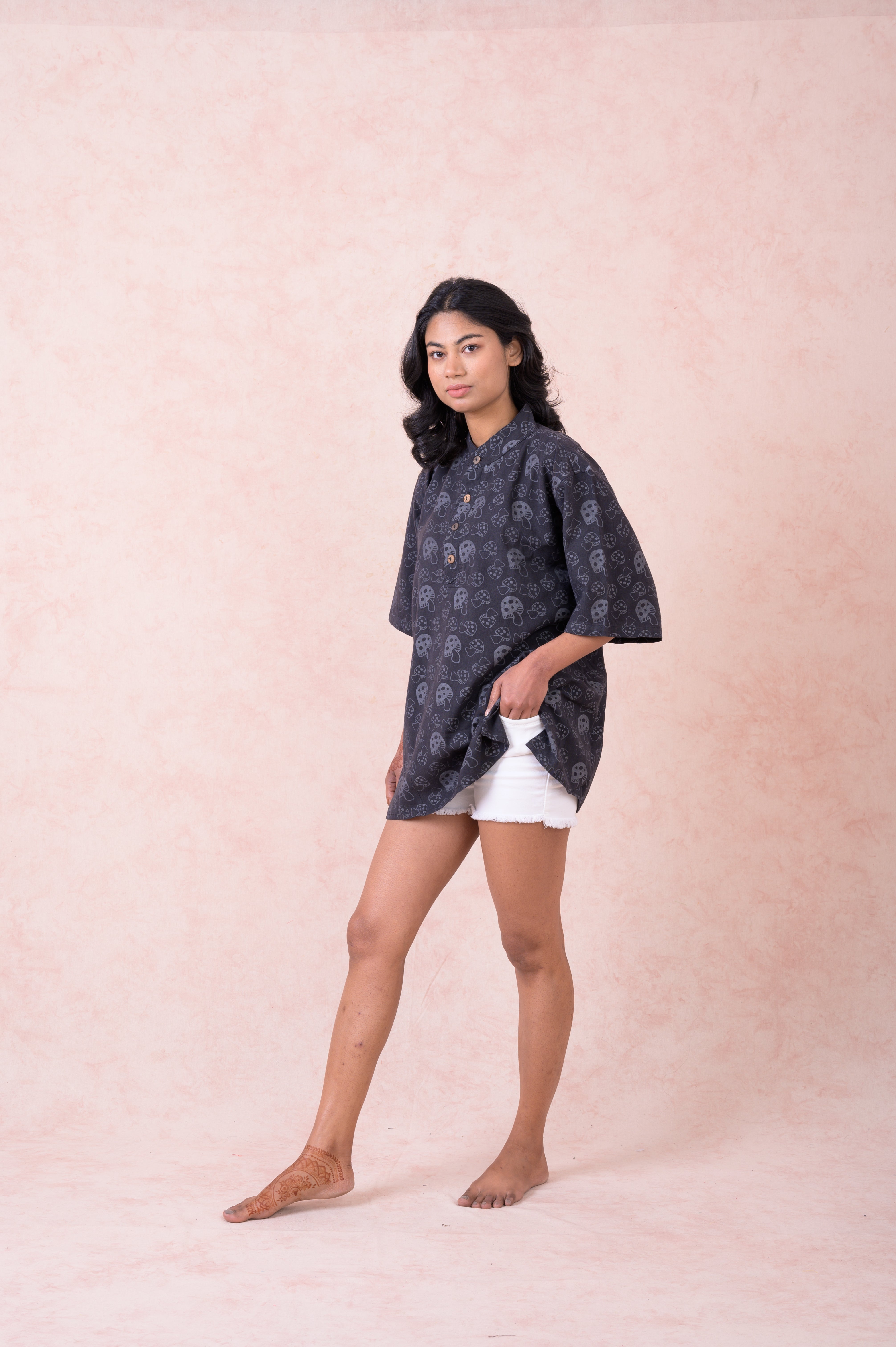 Rhea Mushroom Print Shirt