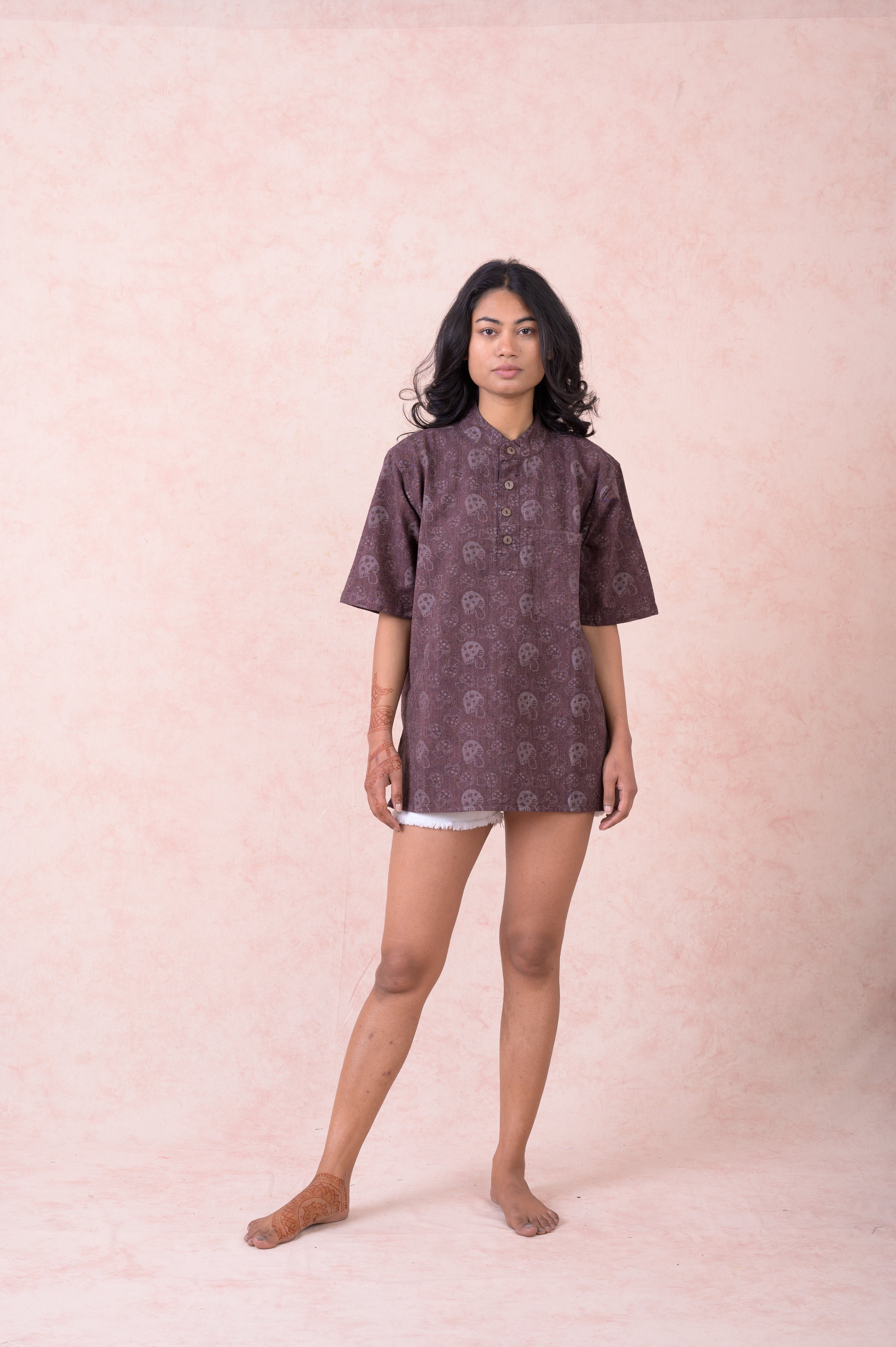 Rhea Mushroom Print Shirt