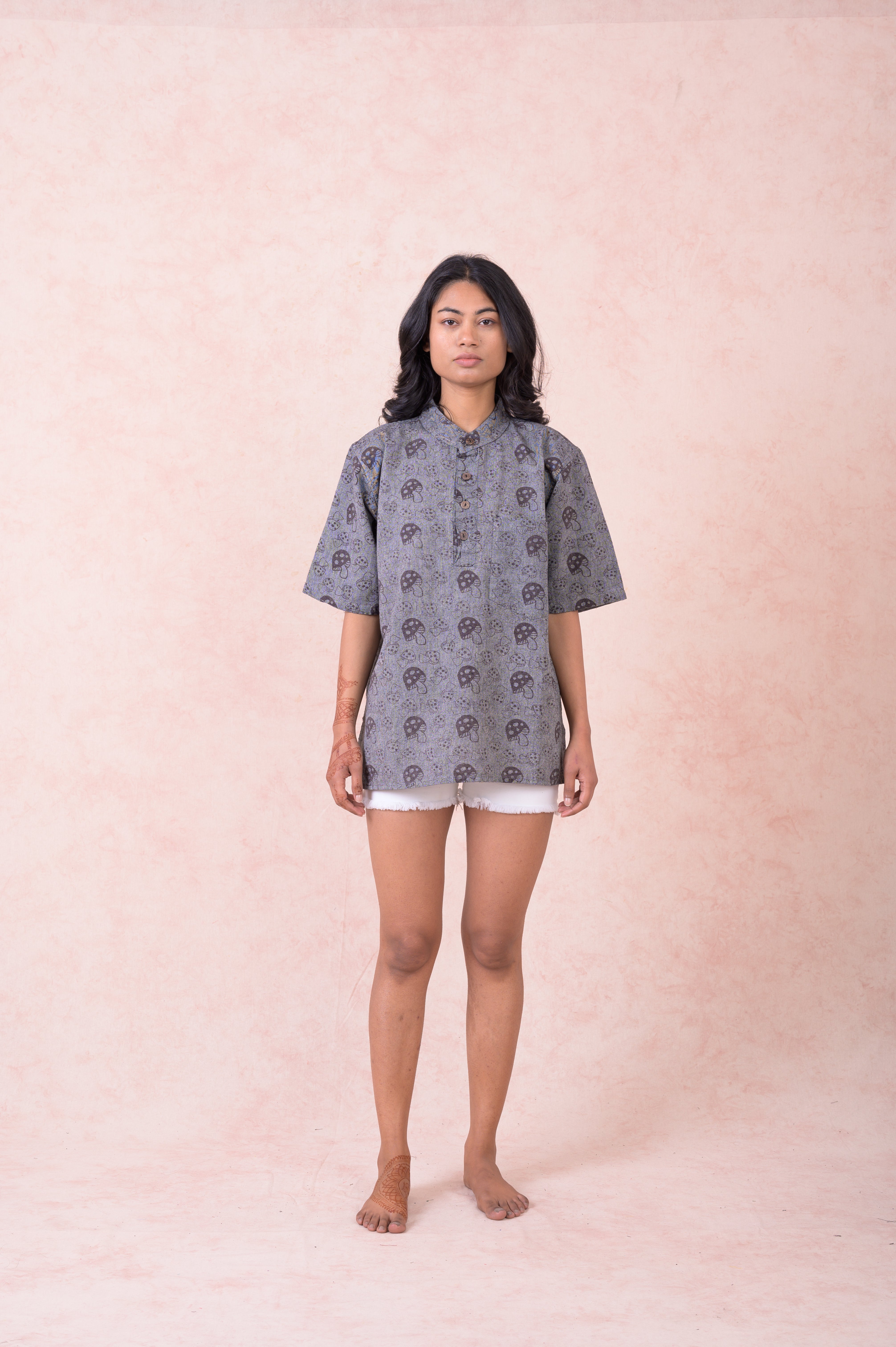 Rhea Mushroom Print Shirt