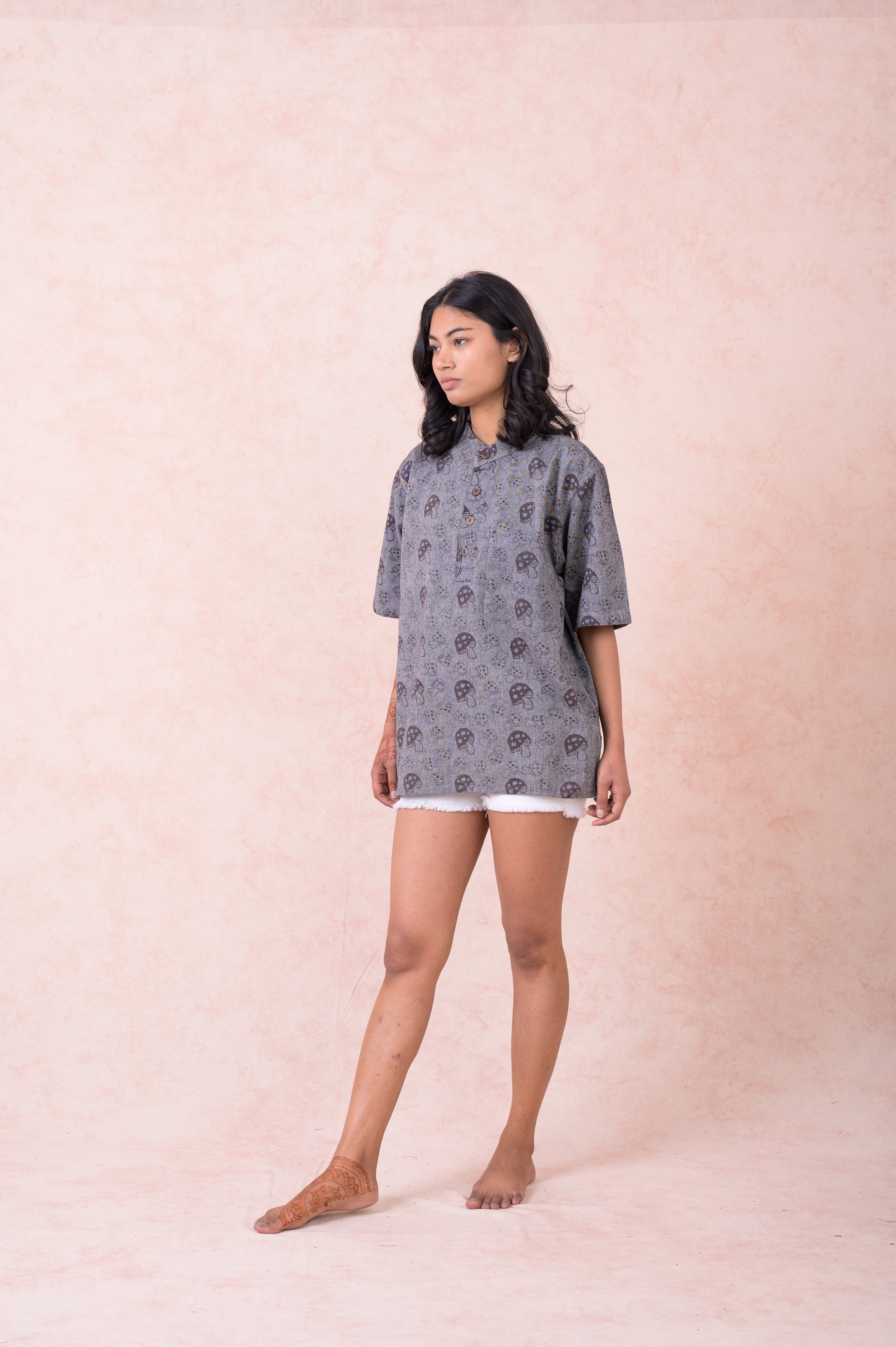 Rhea Mushroom Print Shirt