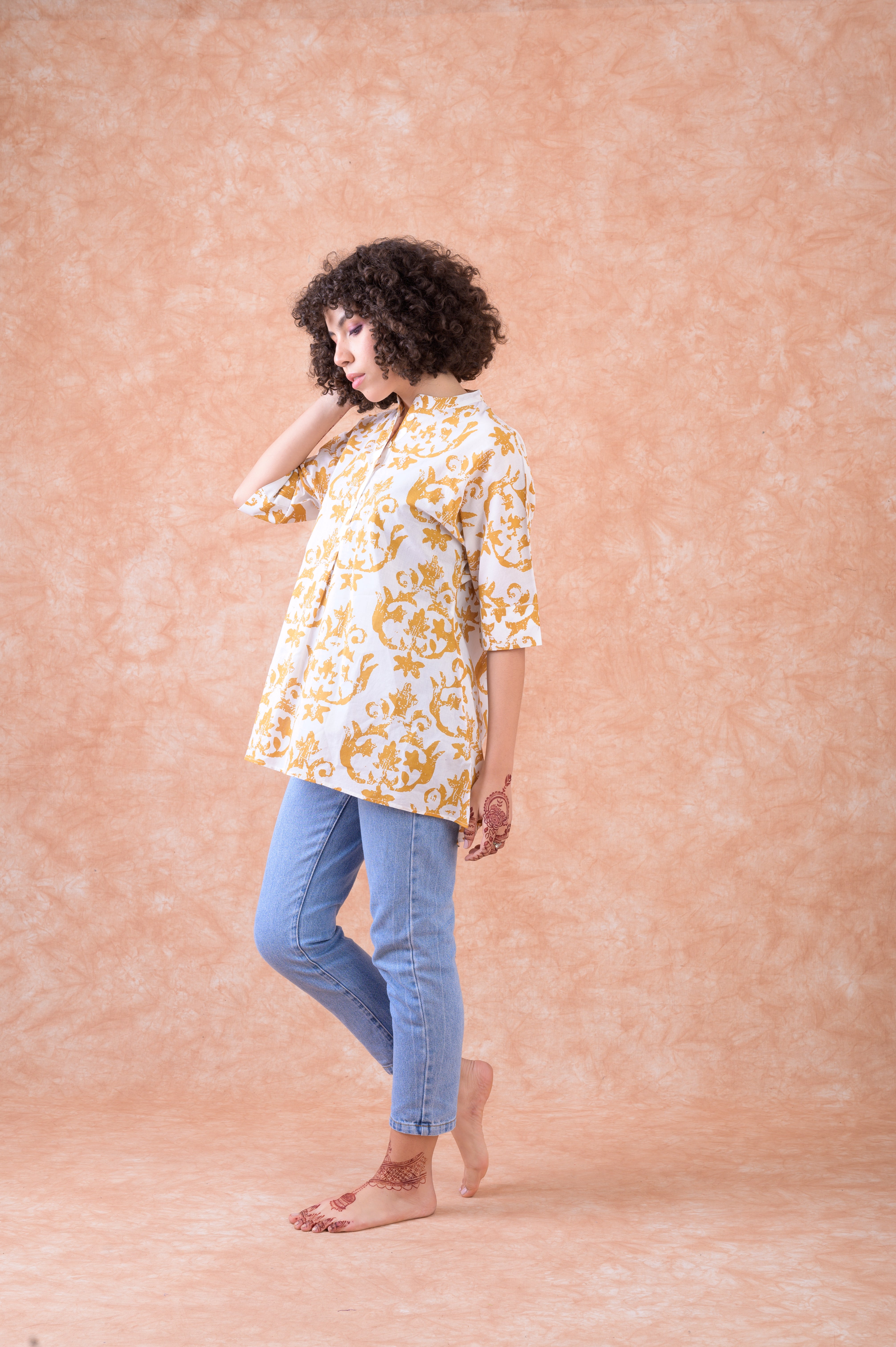 Rhea Short Sleeve Pattern Top