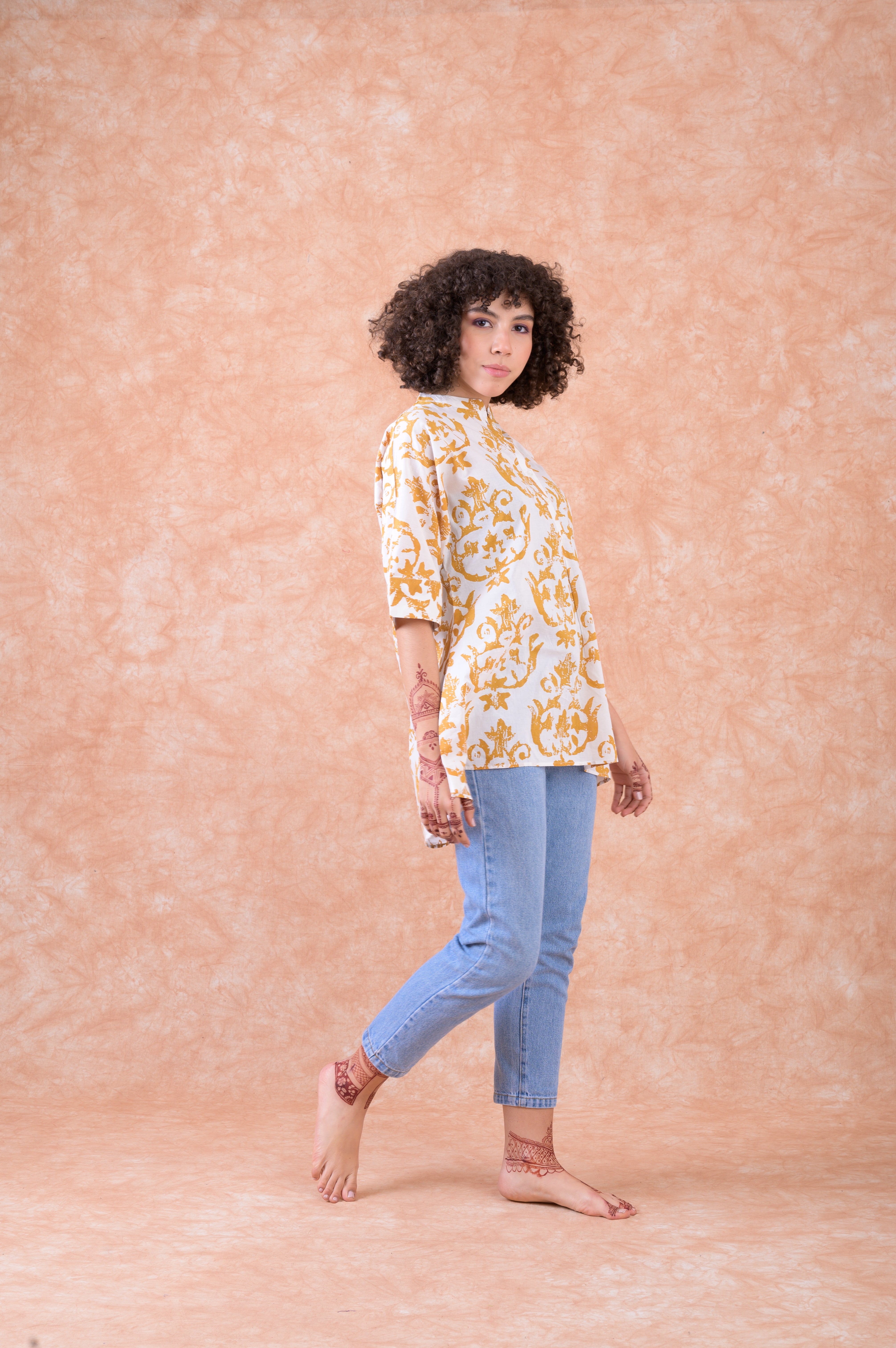 Rhea Short Sleeve Pattern Top