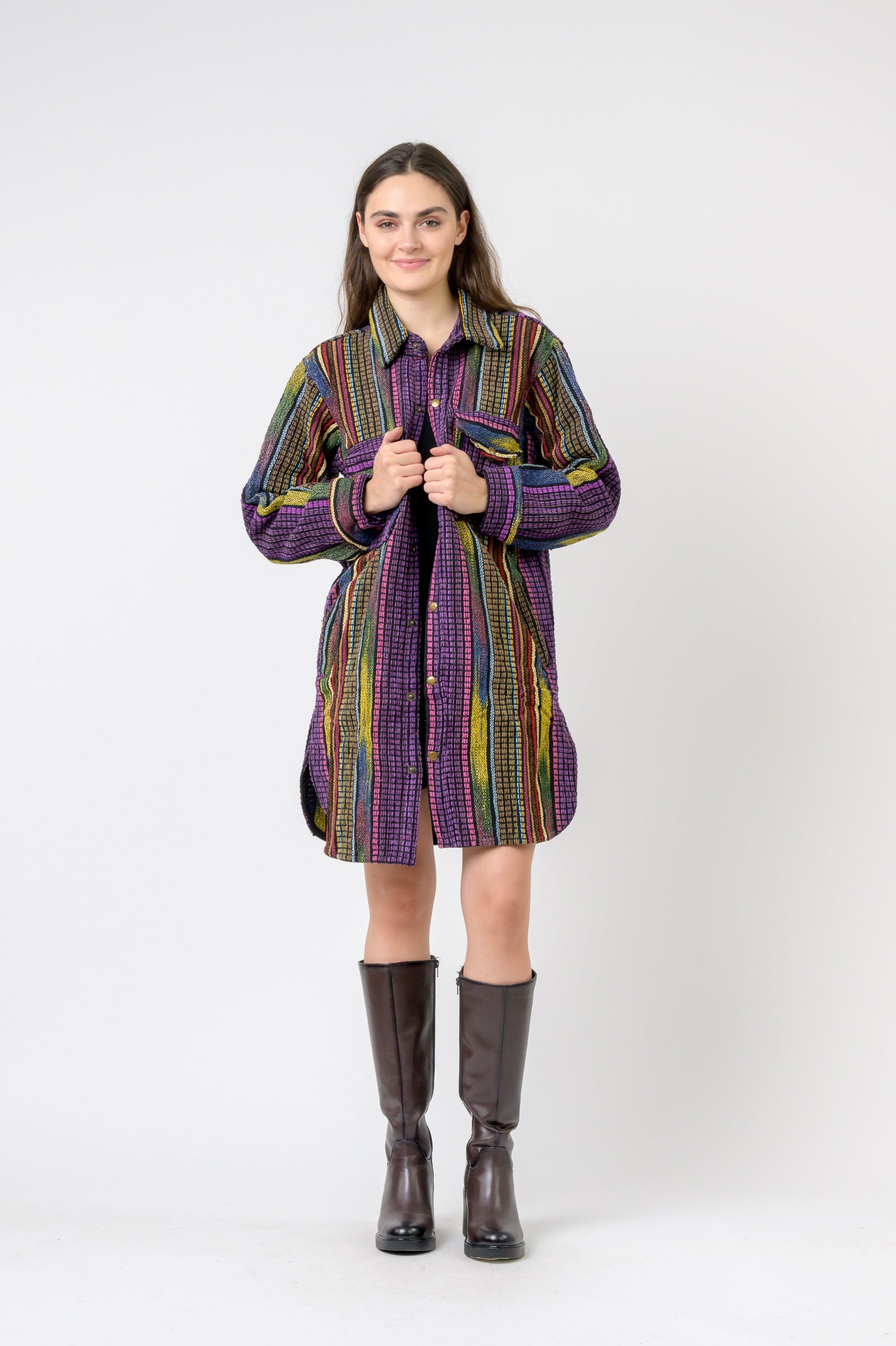 Rhea Fashion Print Cotton Long Shirt