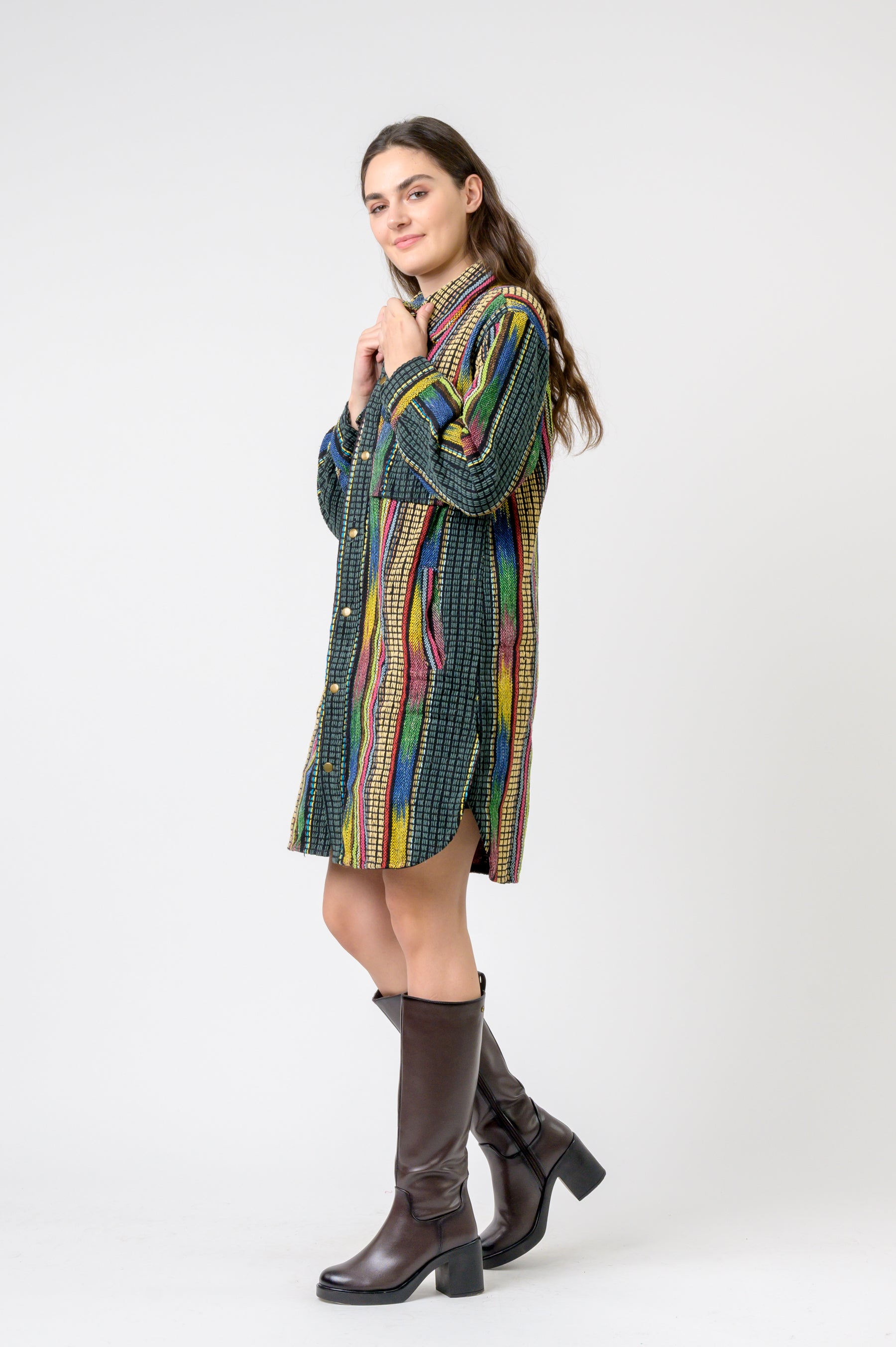 Rhea Fashion Print Cotton Long Shirt