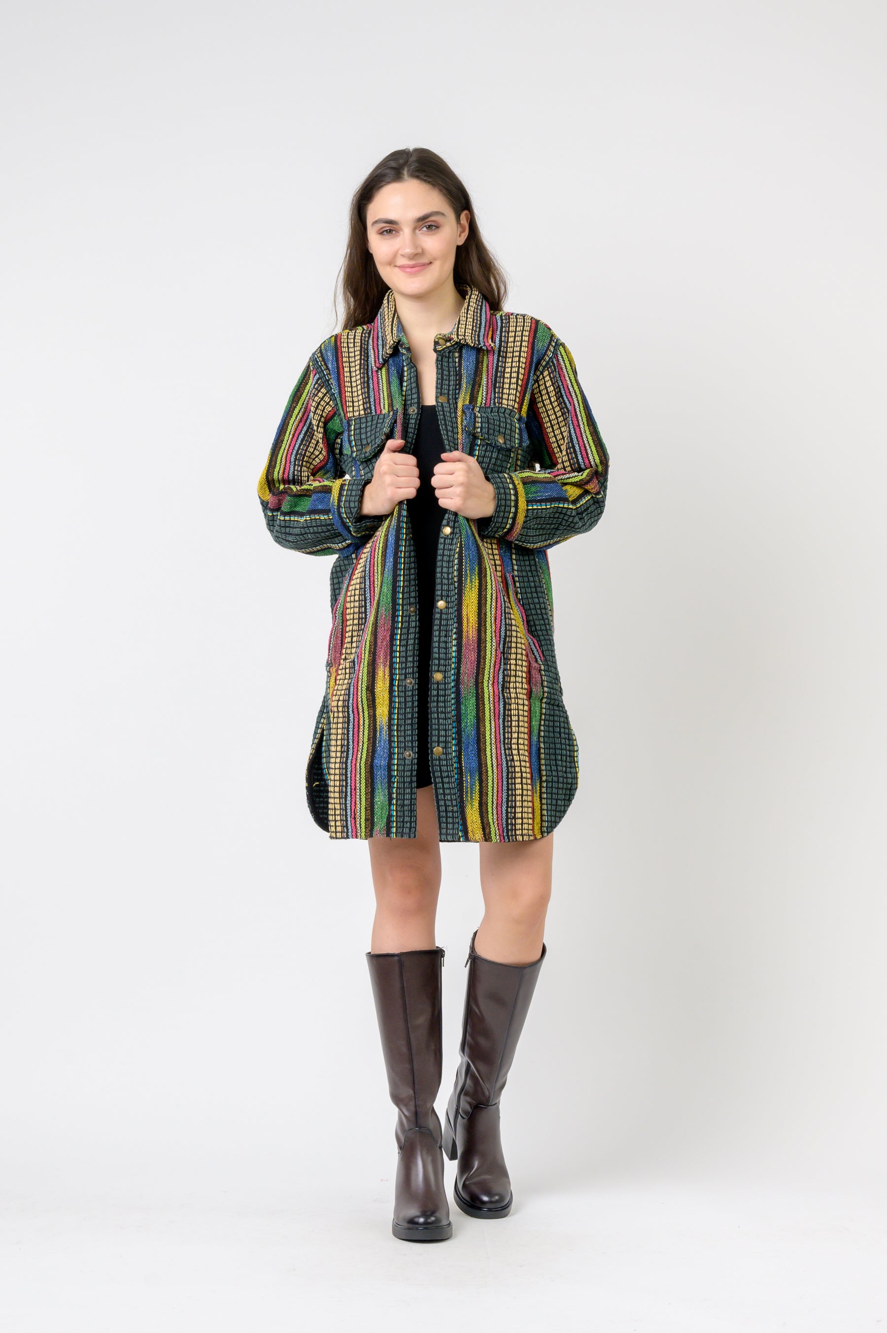 Rhea Fashion Print Cotton Long Shirt