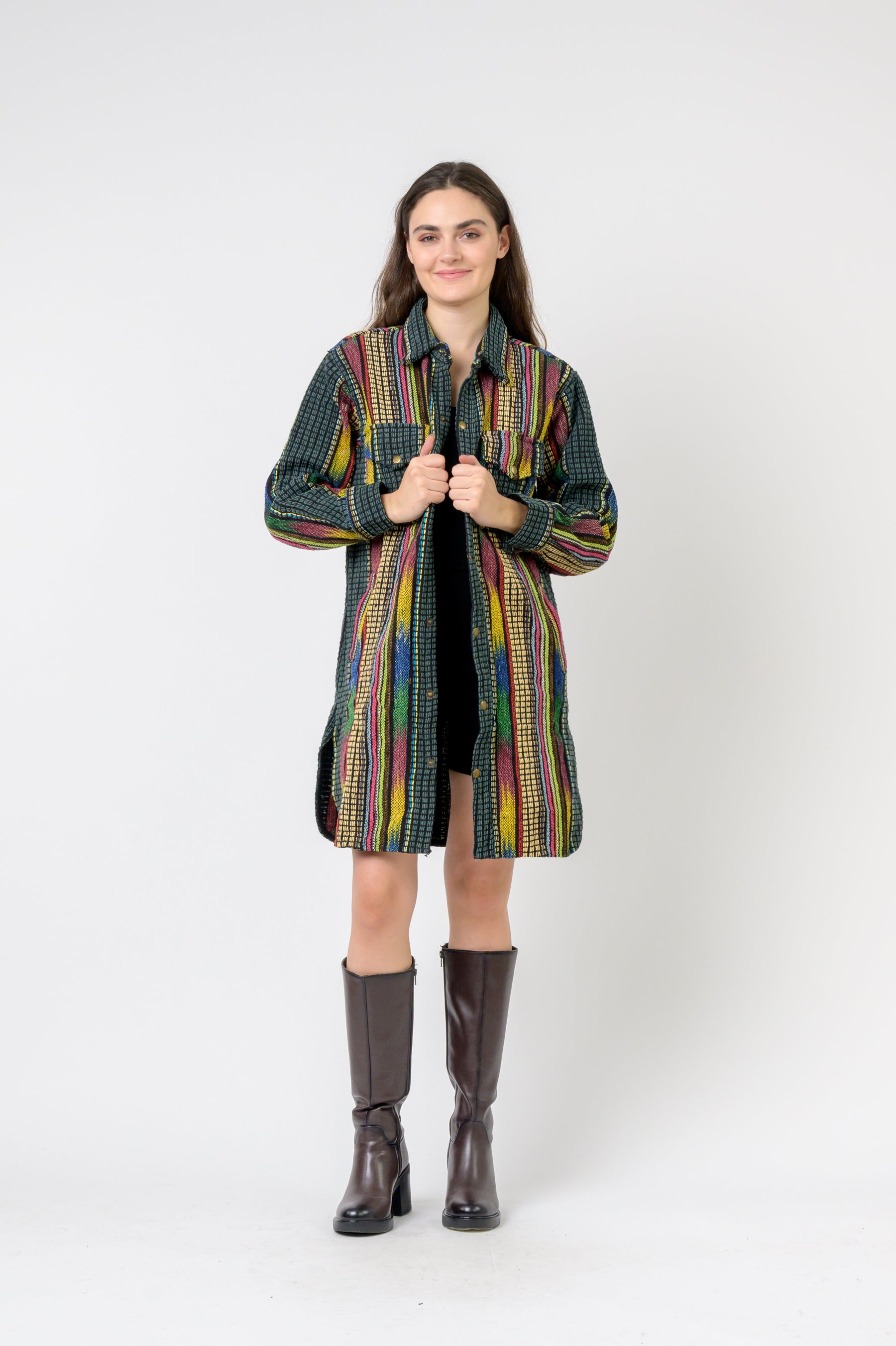 Rhea Fashion Print Cotton Long Shirt