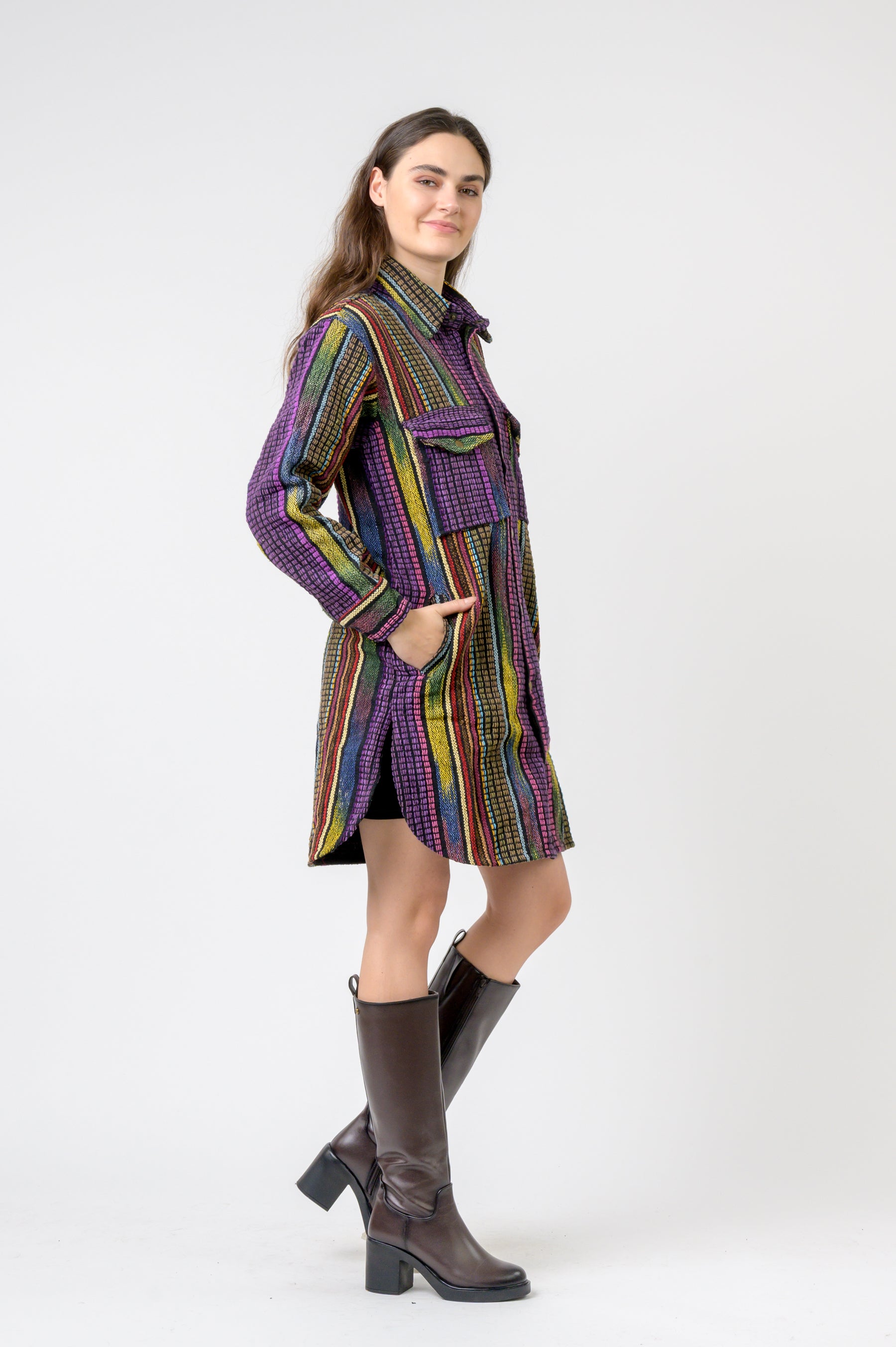 Rhea Fashion Print Cotton Long Shirt