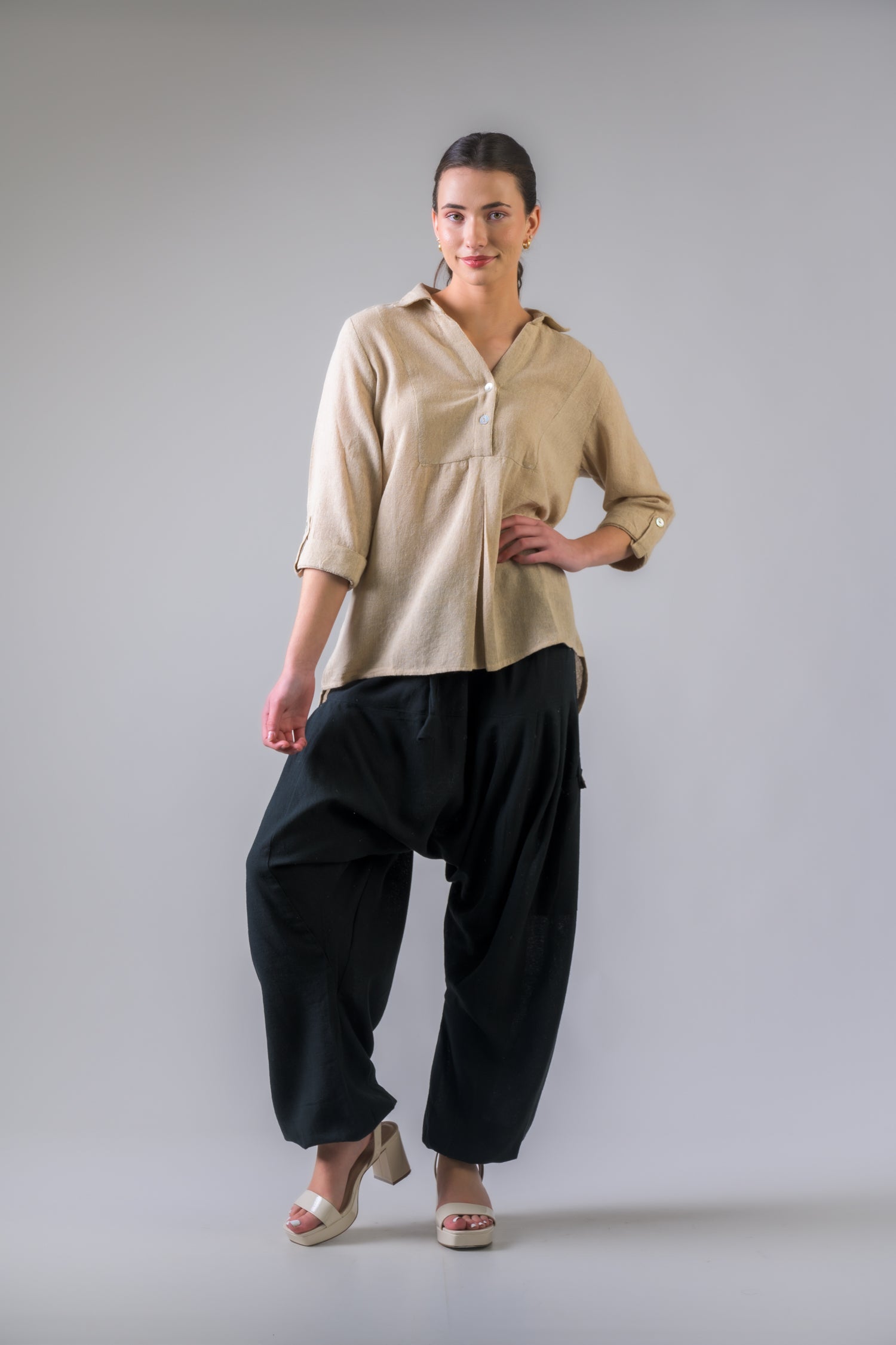 Rhea Grey Tweed Top Grey / S/M