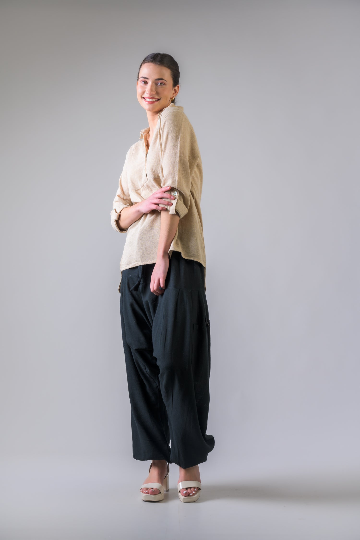 Rhea Grey Tweed Top Grey / S/M