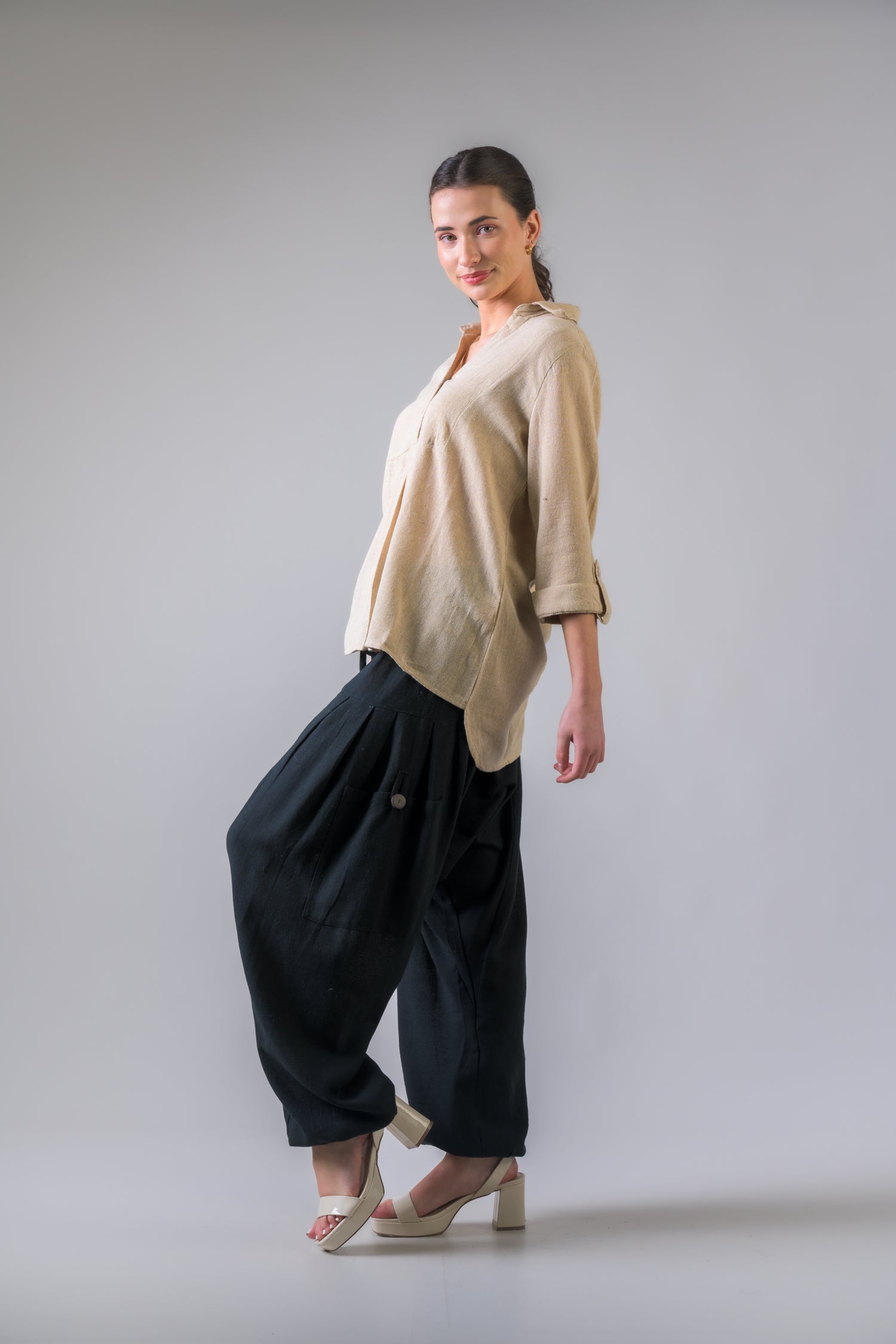 Rhea Grey Tweed Top Grey / S/M