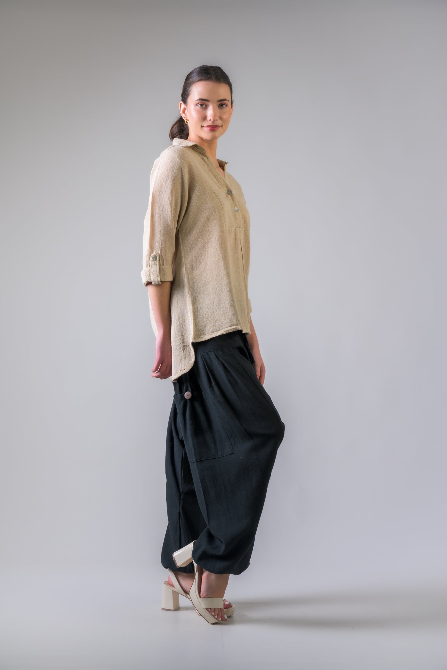 Rhea Grey Tweed Top Grey / S/M