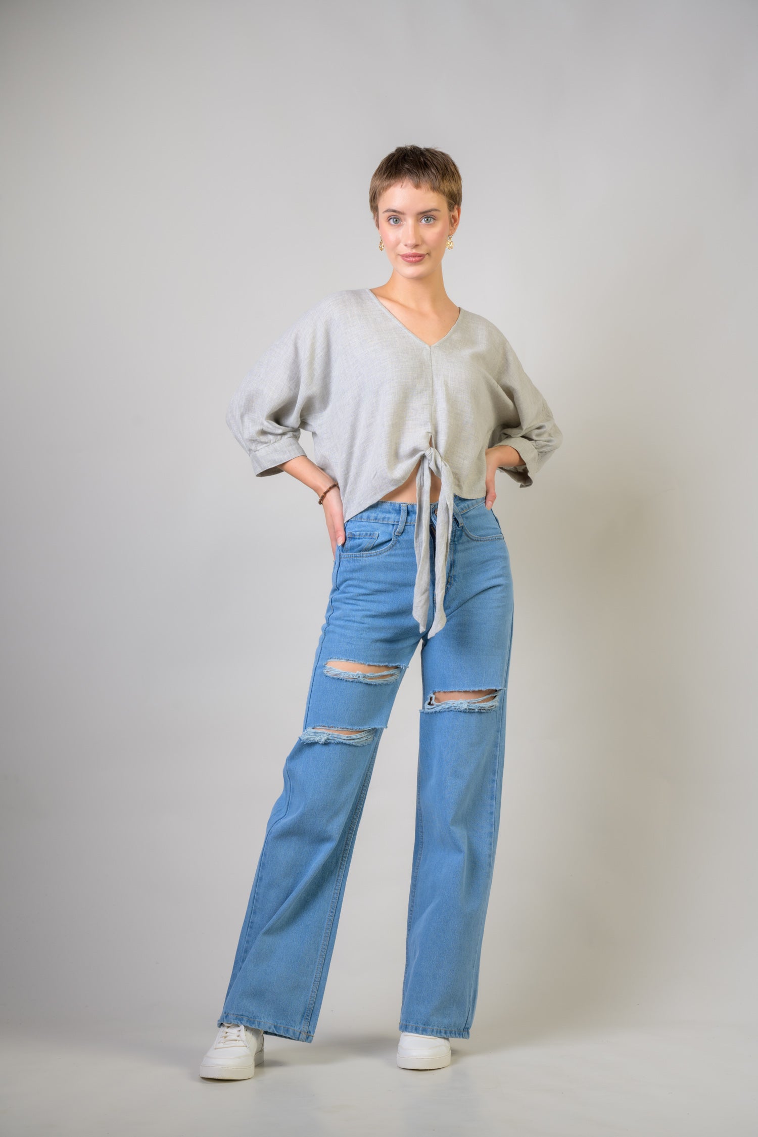 Rhea Josie Top Grey / Small/Medium