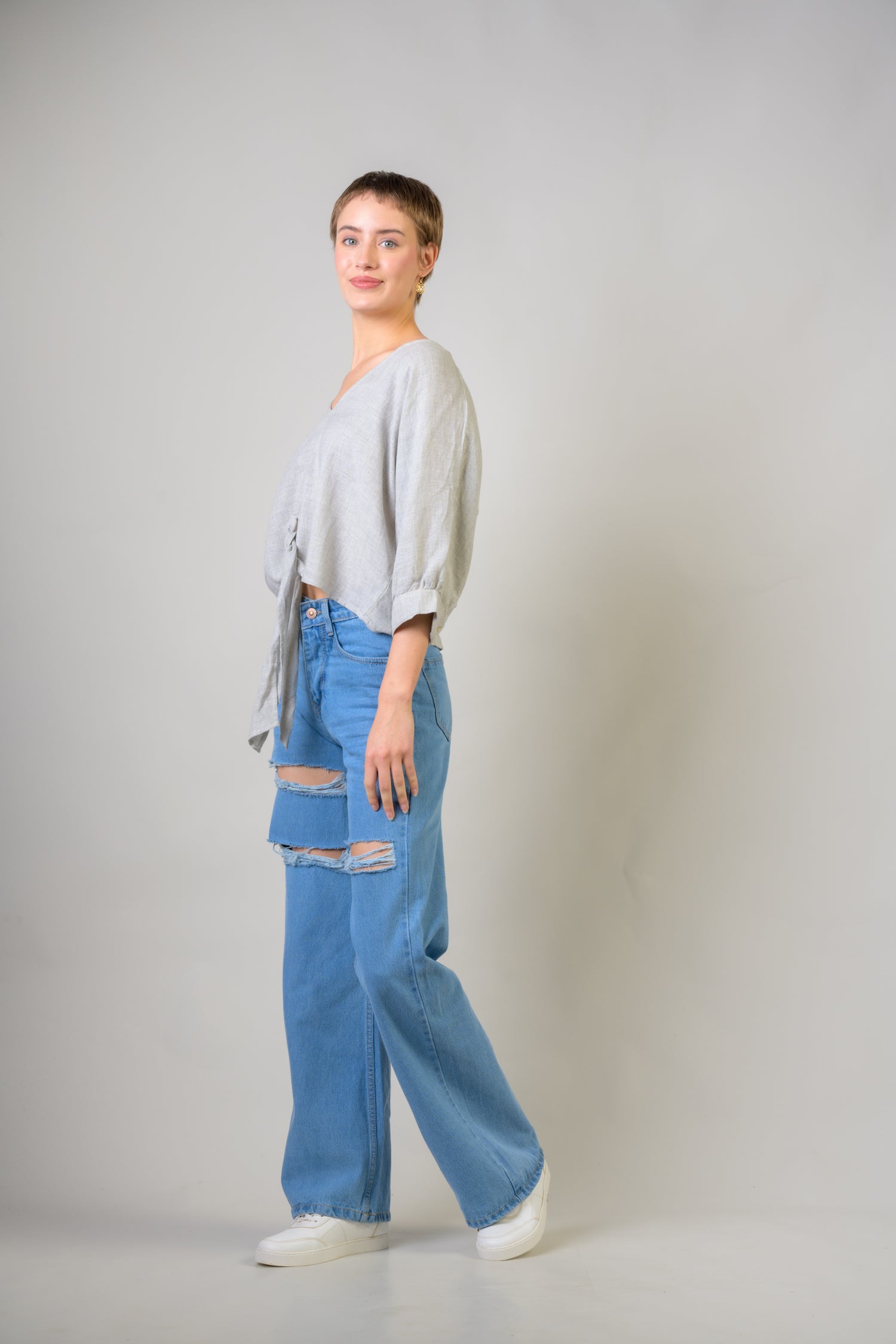 Rhea Josie Top Grey / Large/XLarge
