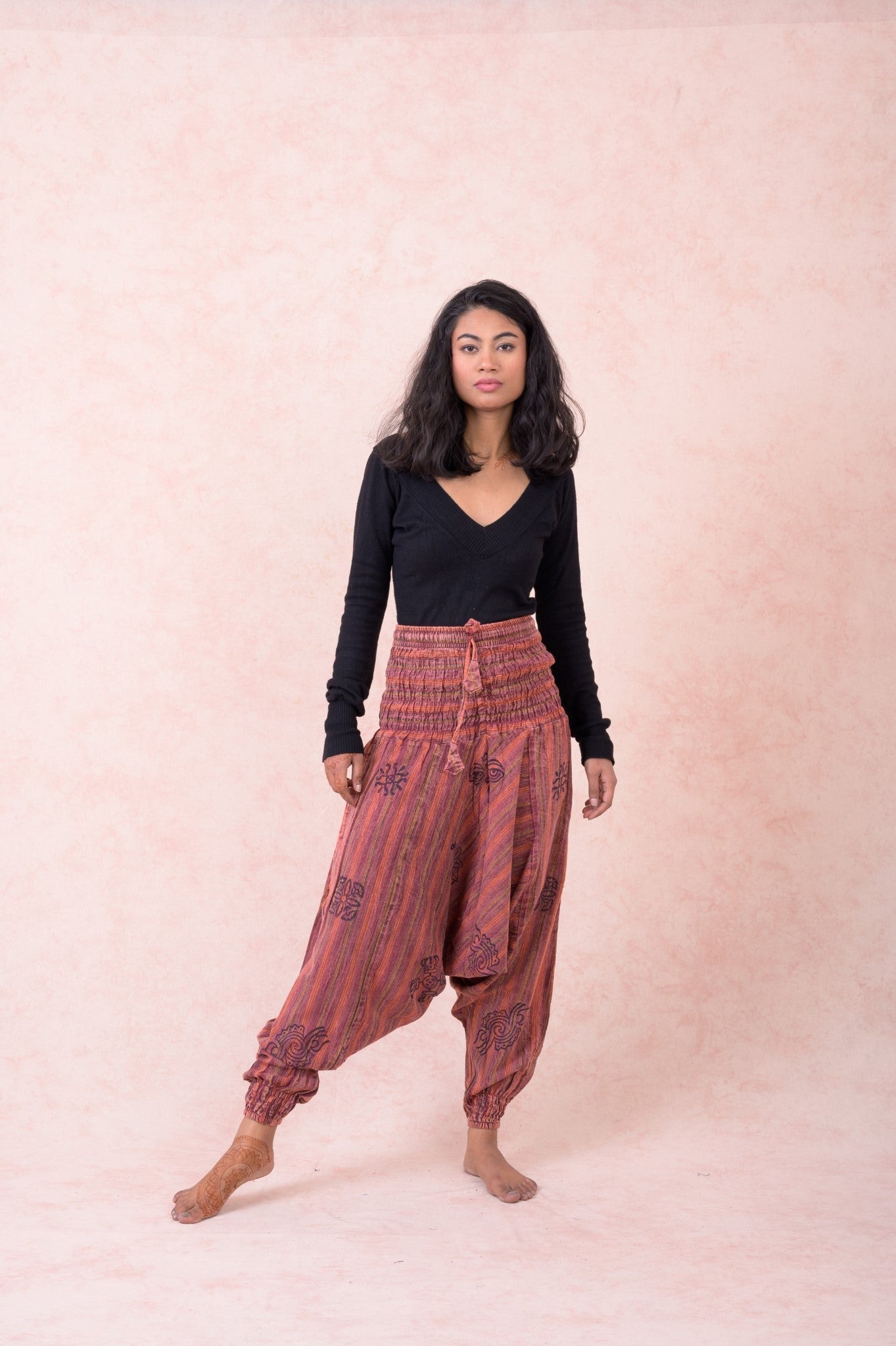 Striped Tie-Waist Pants