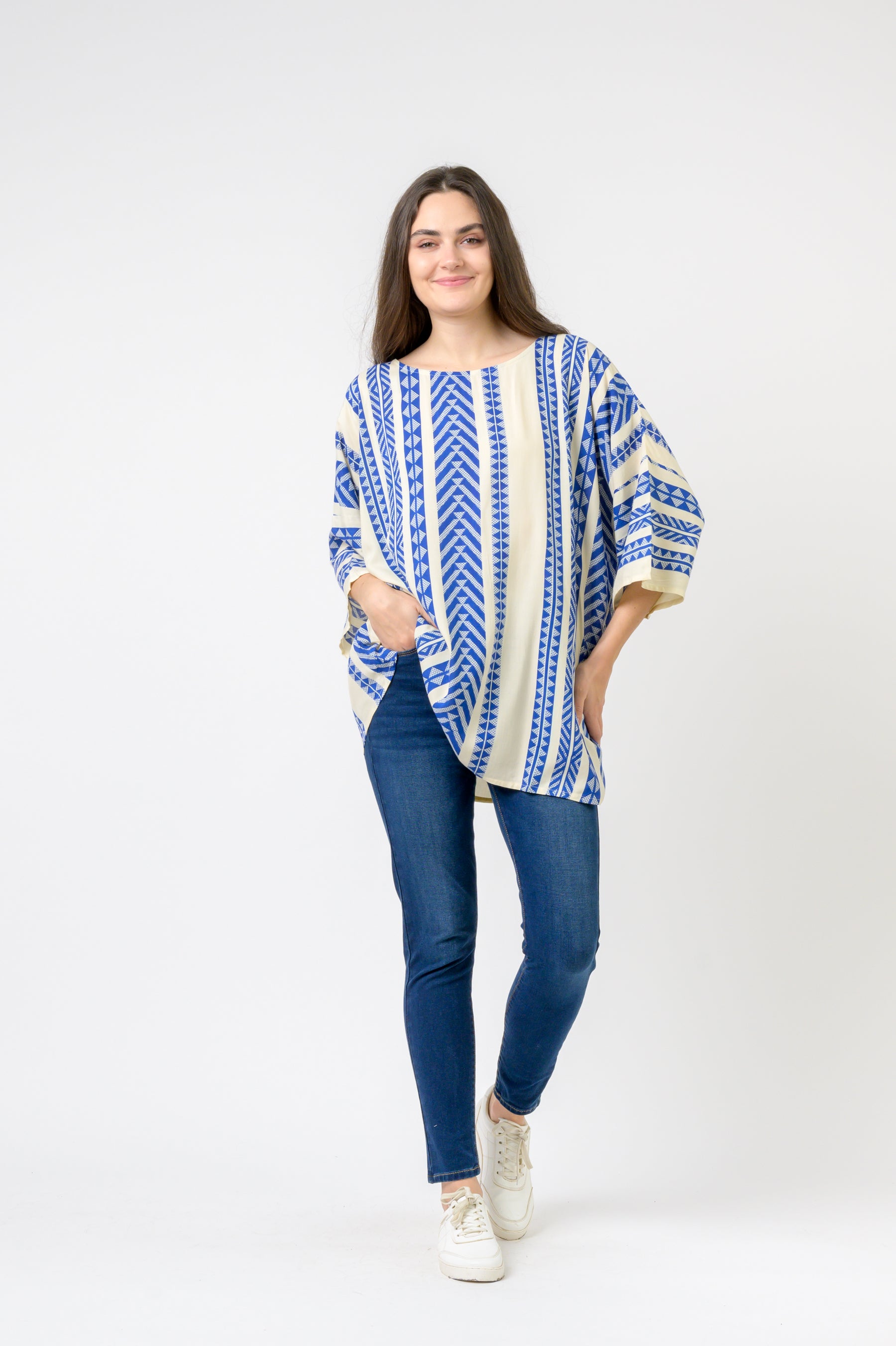 Rhea Aztec Print Top