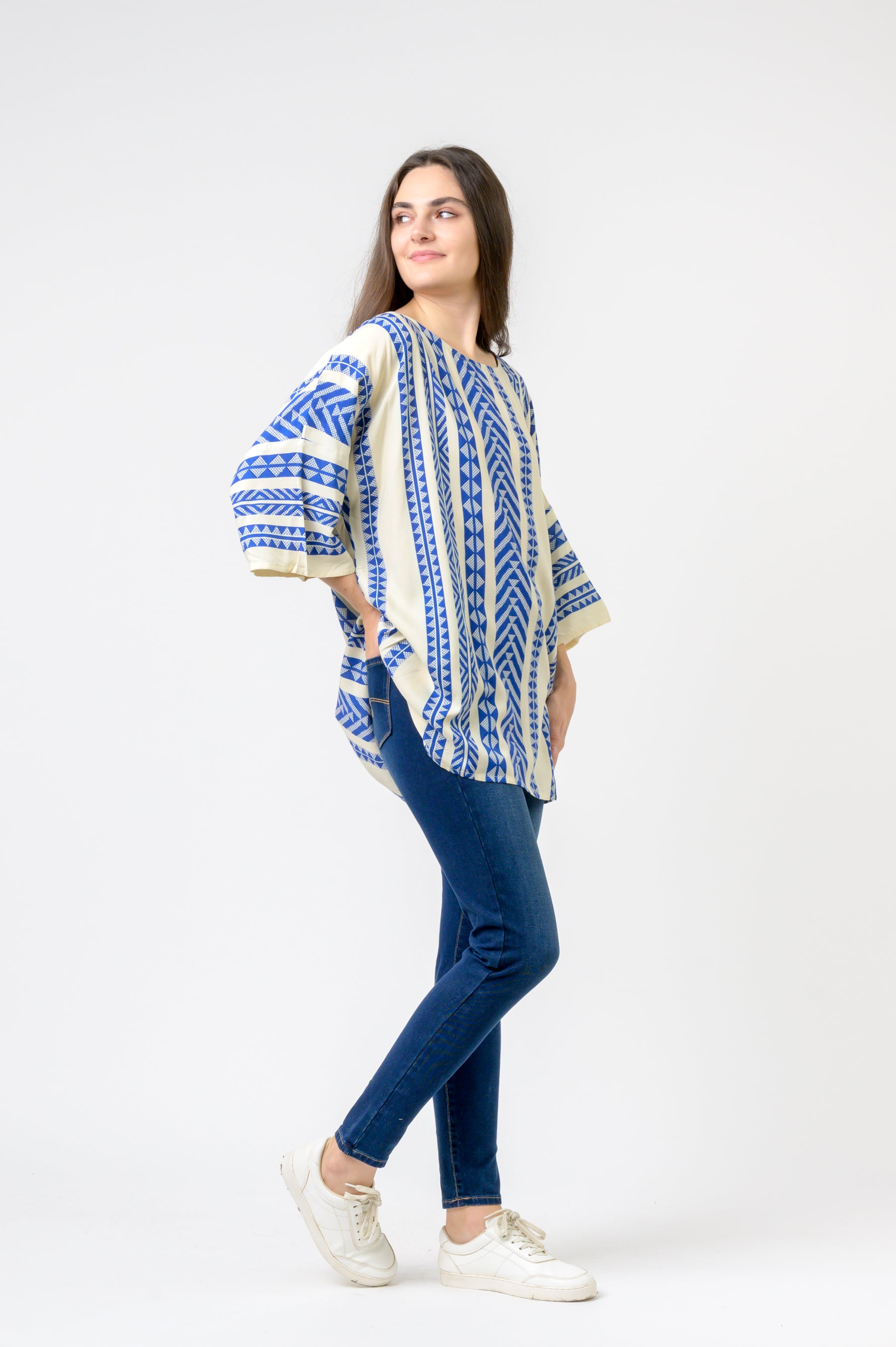 Rhea Aztec Print Top