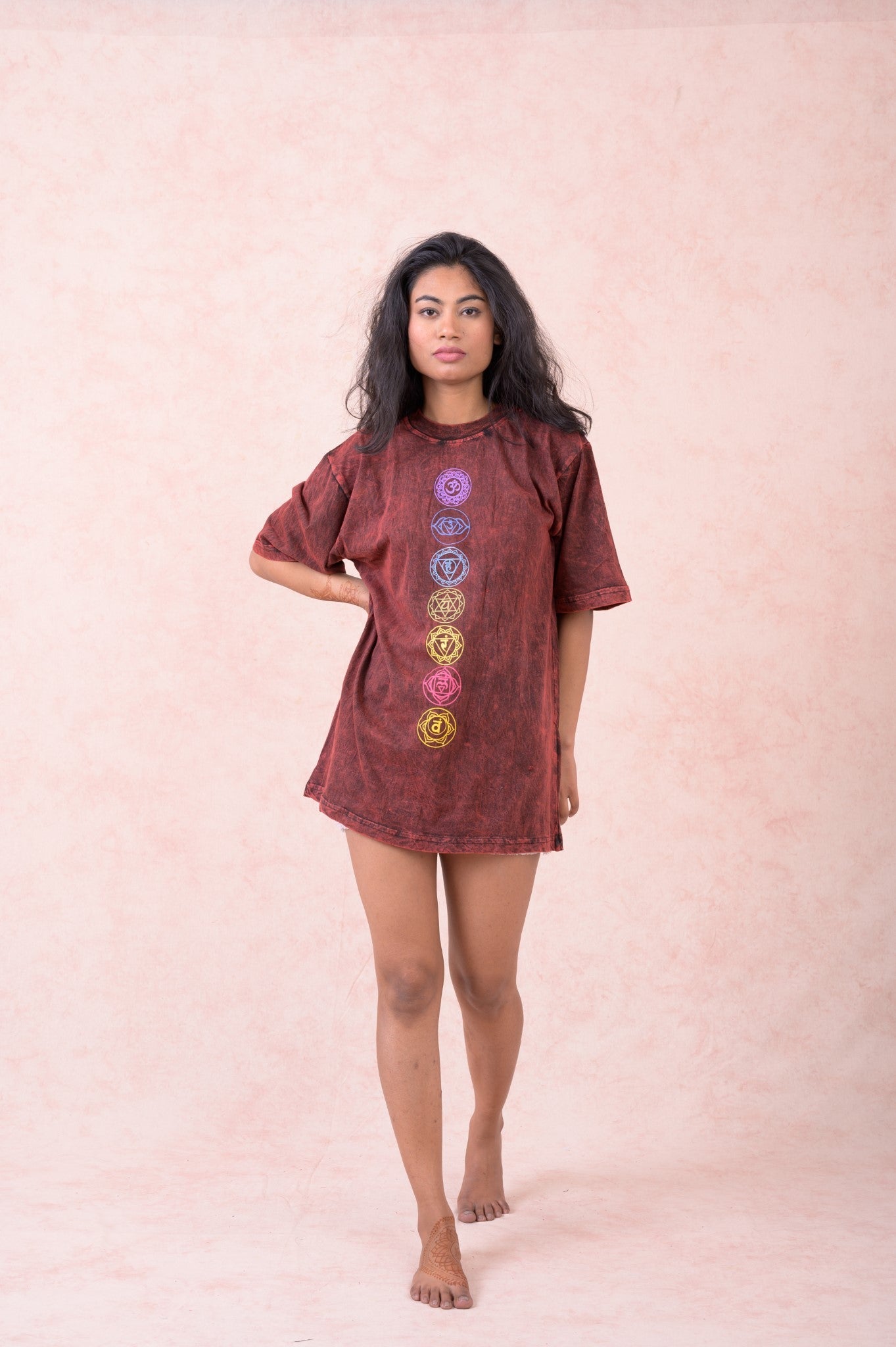 Rhea Seven Chakras T-Shirt Black / Small