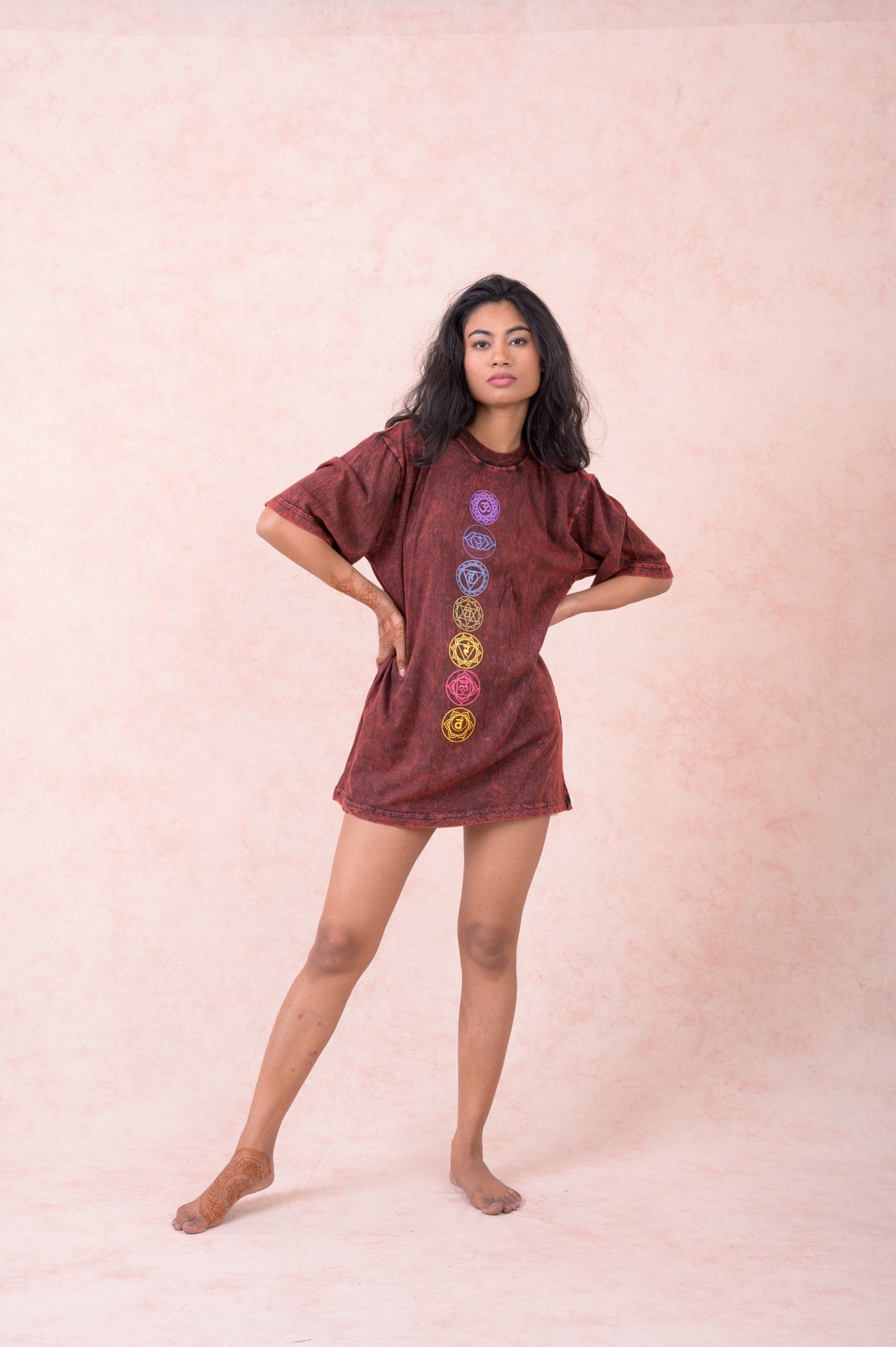 Rhea Seven Chakras T-Shirt Black / Small