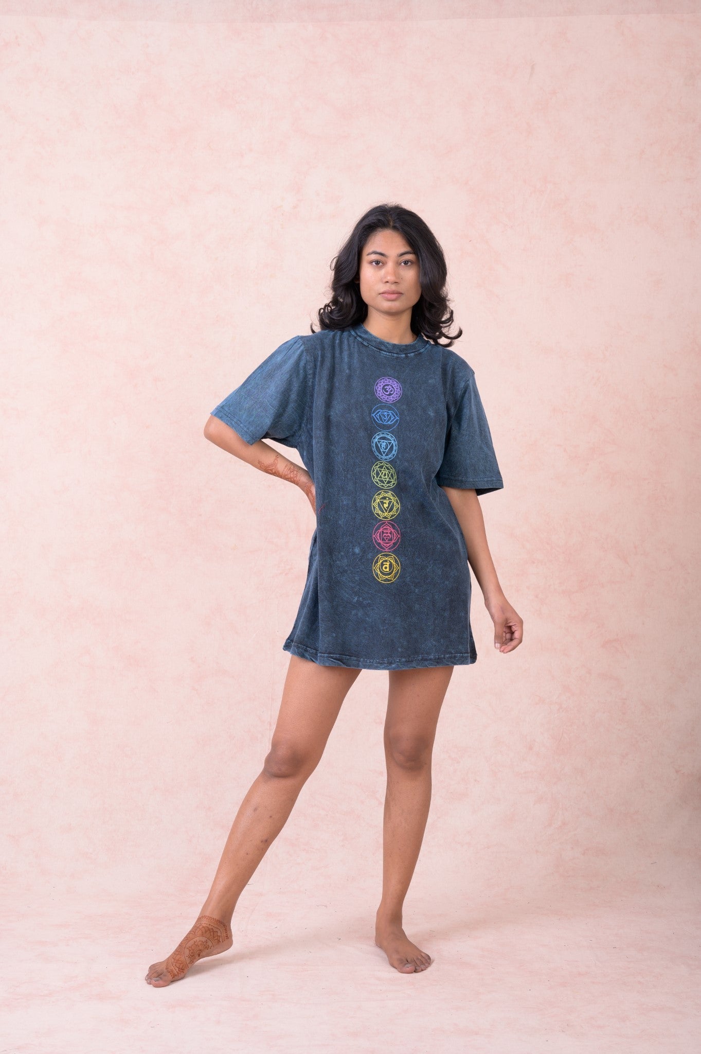 Rhea Seven Chakras T-Shirt Black / Small