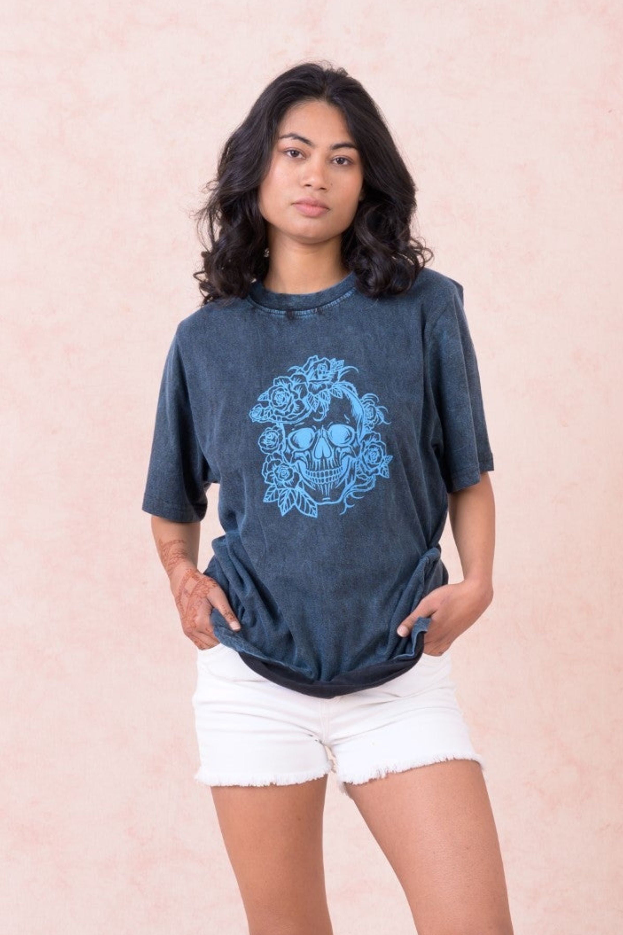Rhea Skull & Blooms T-Shirt