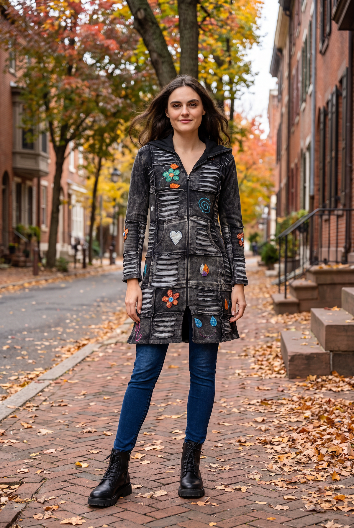 Rhea Cotton Om Long Jacket