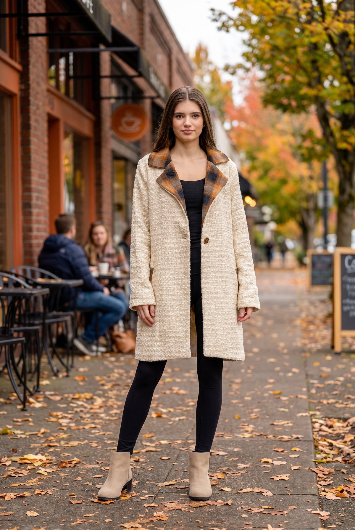 Rhea Single Button Cotton Knitted French Coat