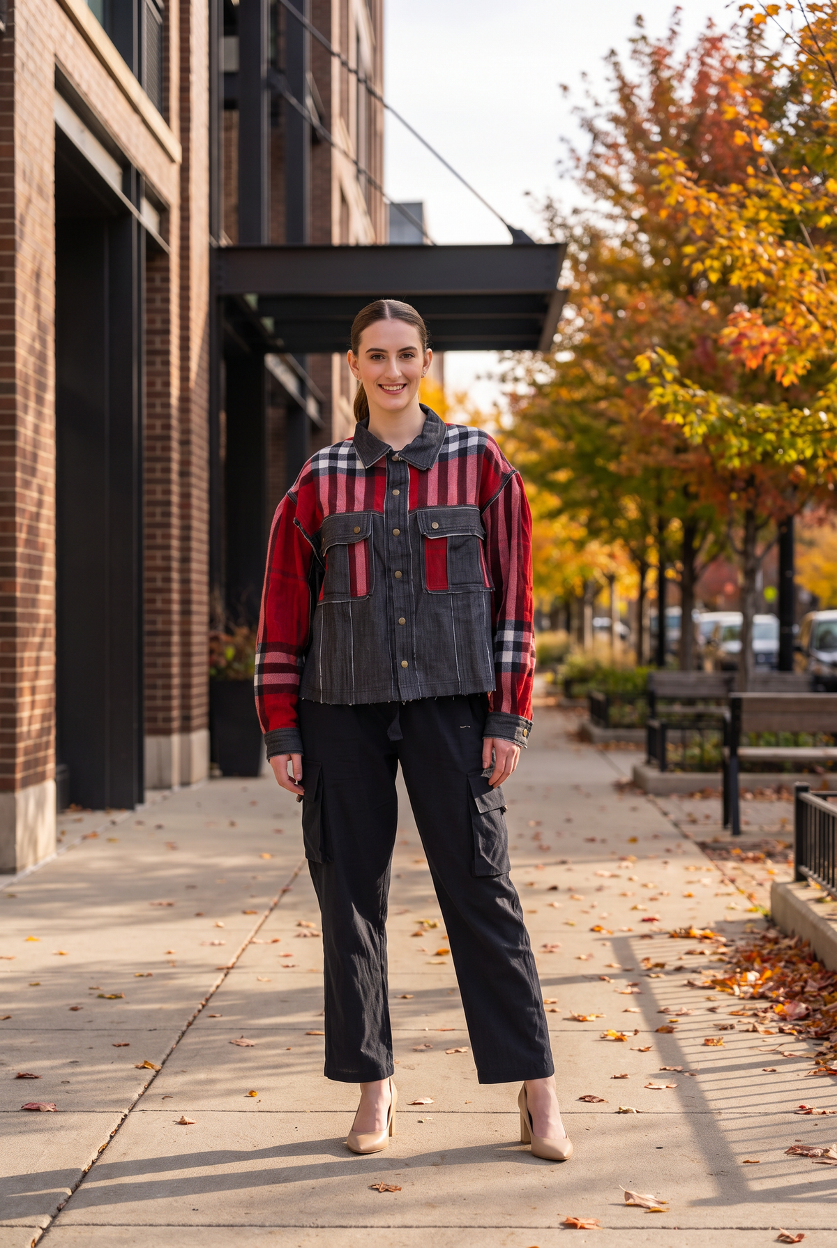 Rhea Light Jacket with Plaid (Assorted)