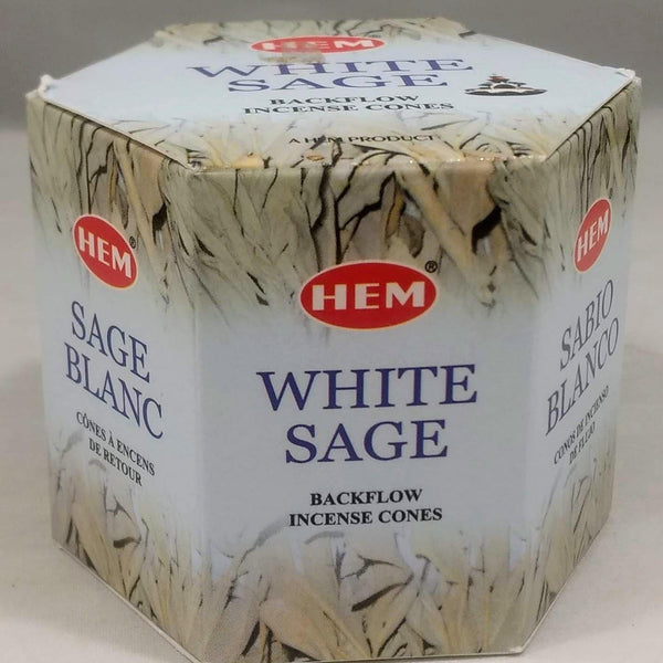 Backflow Incense Cones - HEM - White Sage